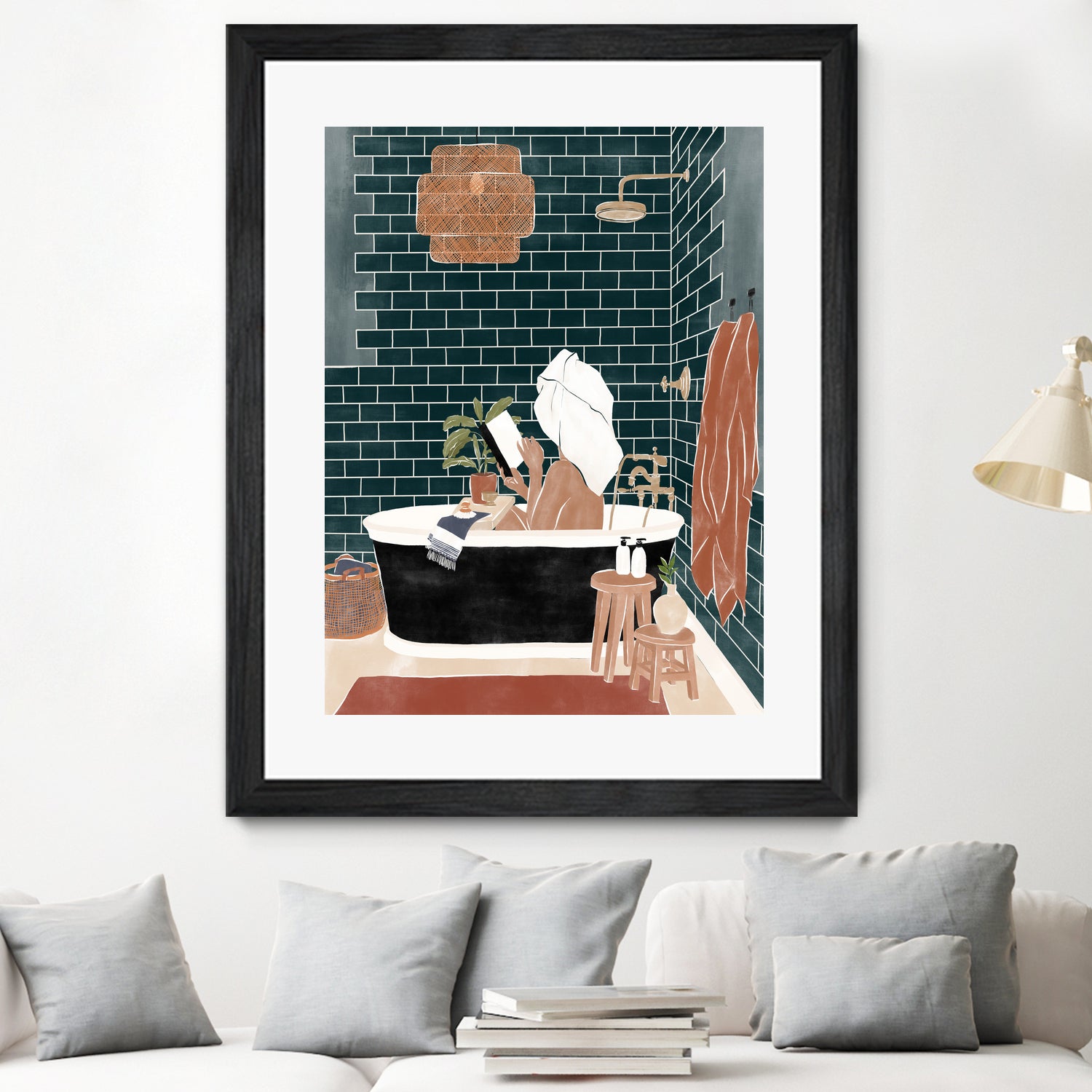 Bathroom Babe by Ivy Green Illustrations on GIANT ART - home illustration home