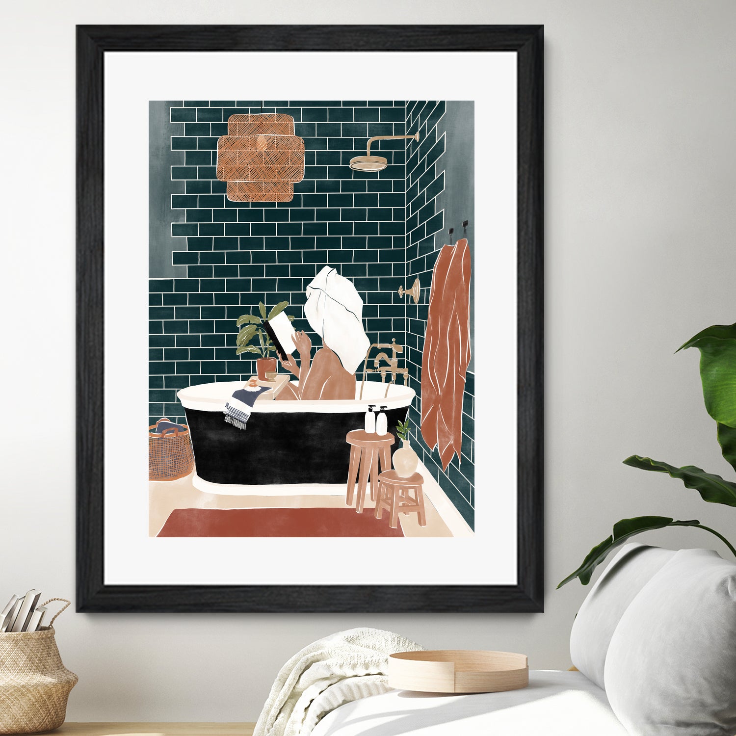 Bathroom Babe by Ivy Green Illustrations on GIANT ART - home illustration home