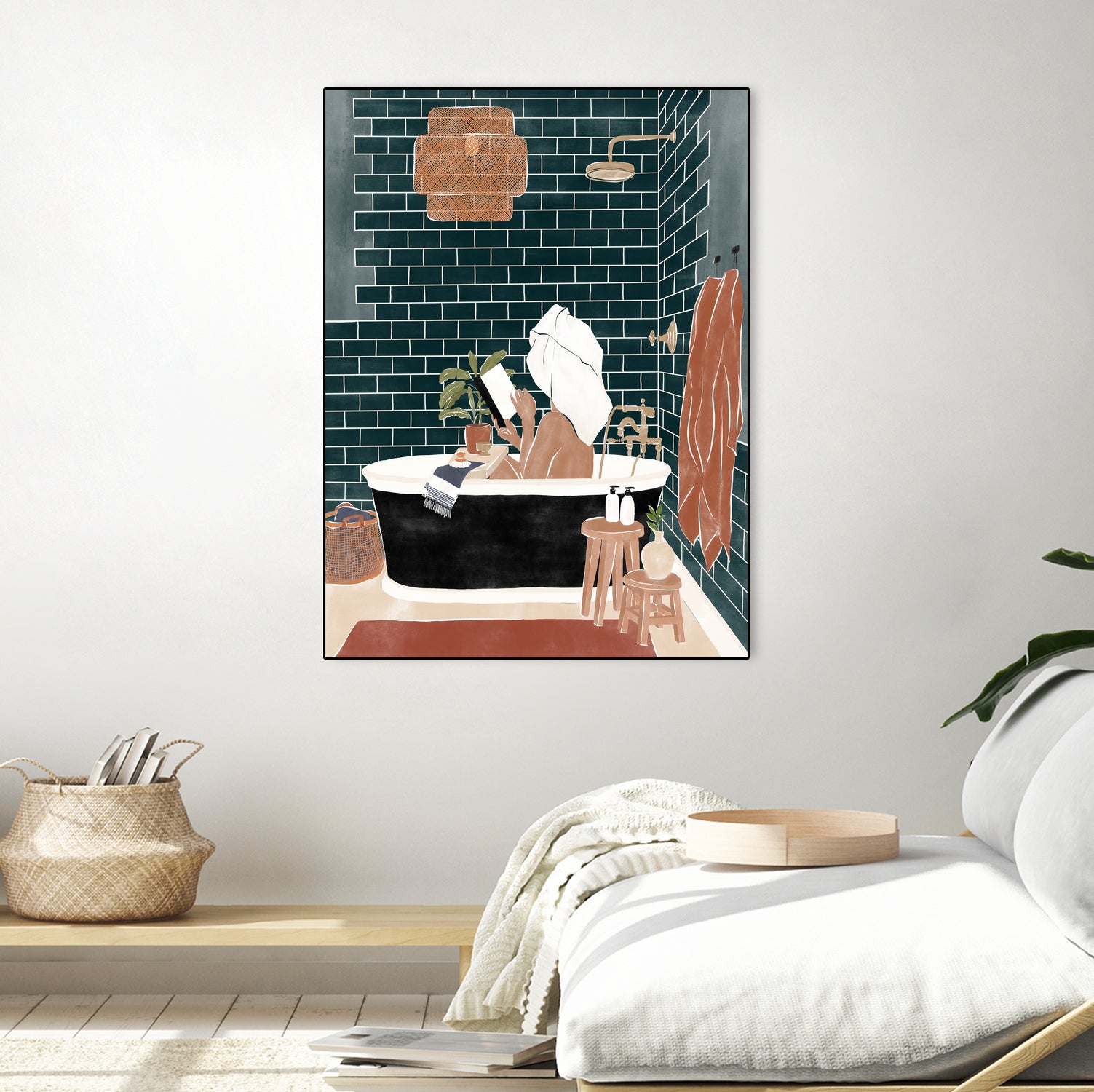Bathroom Babe by Ivy Green Illustrations on GIANT ART - home illustration home