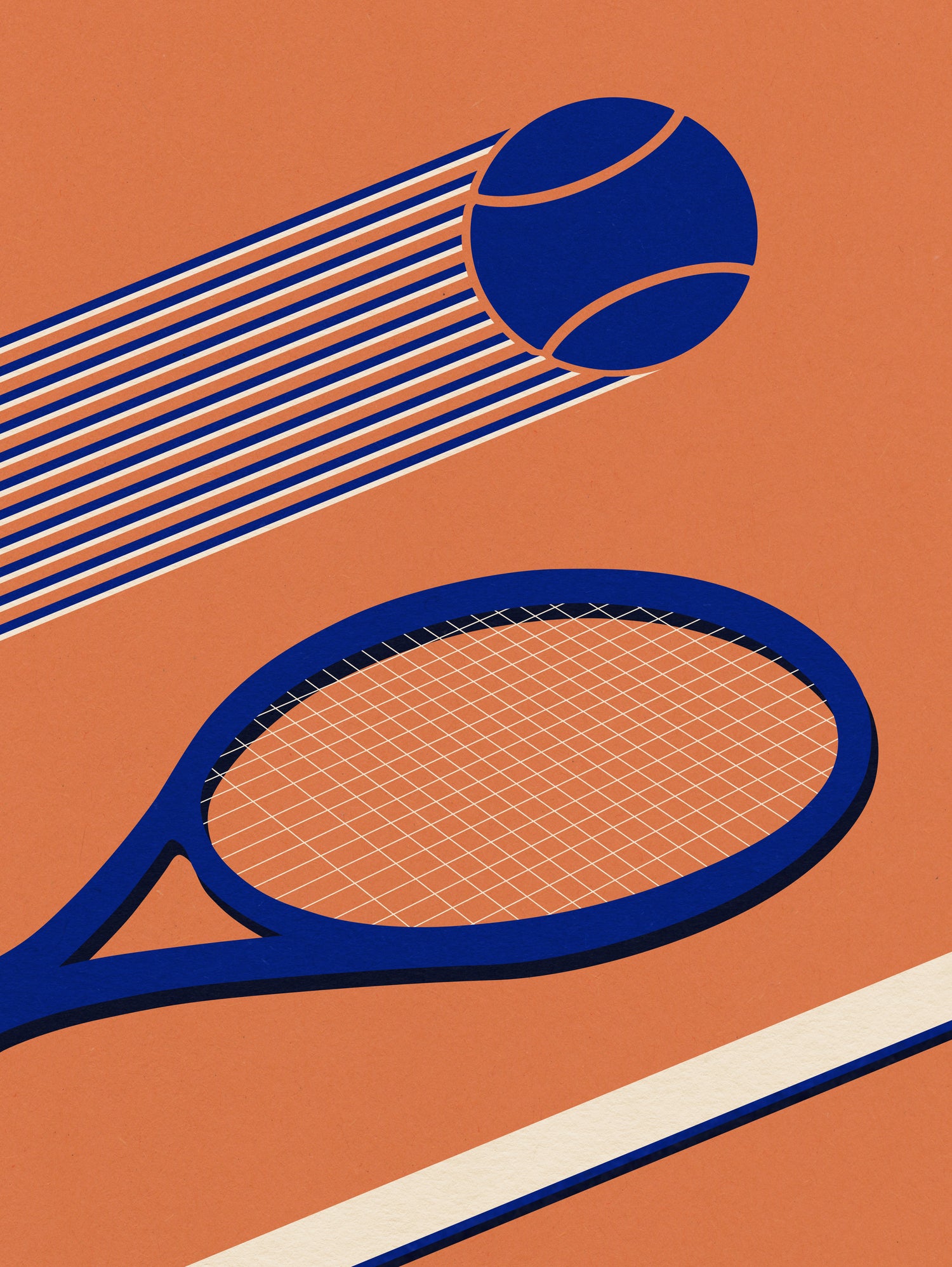 Tennis 80s by Rosi on GIANT ART - illustration tennis