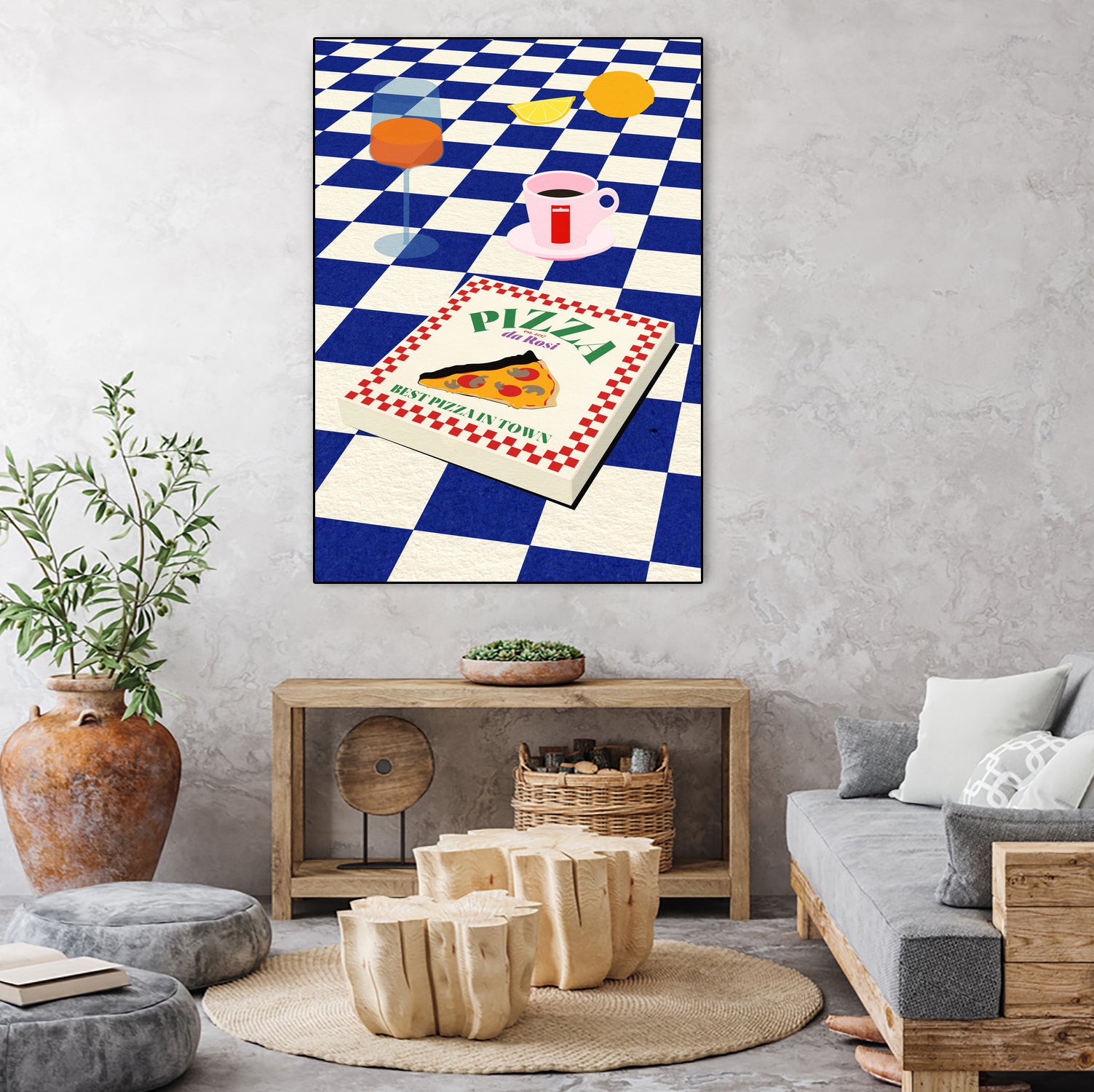 The Italian Menu by Rosi on GIANT ART - illustration pizza