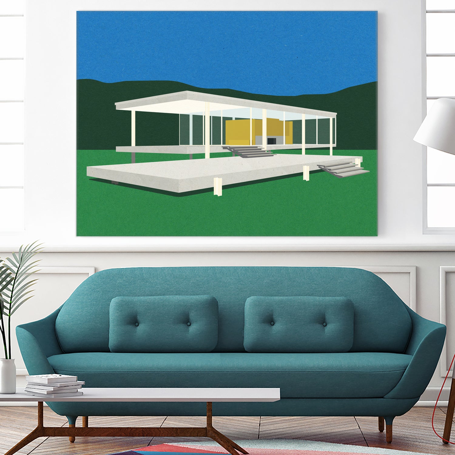 Ludwig Mies Van Der Rohe Farnsworth House by Rosi on GIANT ART - illustration rosi feist