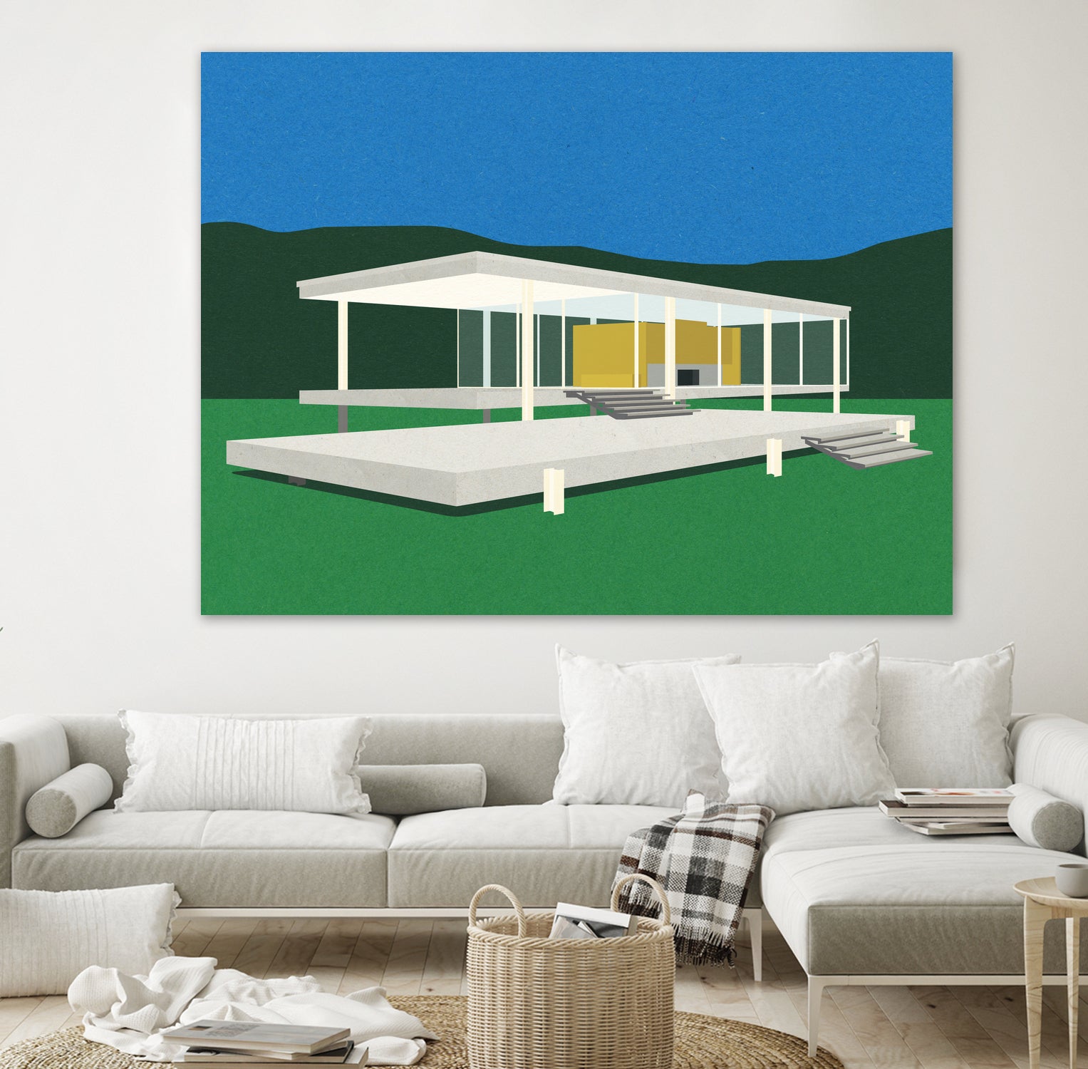 Ludwig Mies Van Der Rohe Farnsworth House by Rosi on GIANT ART - illustration rosi feist