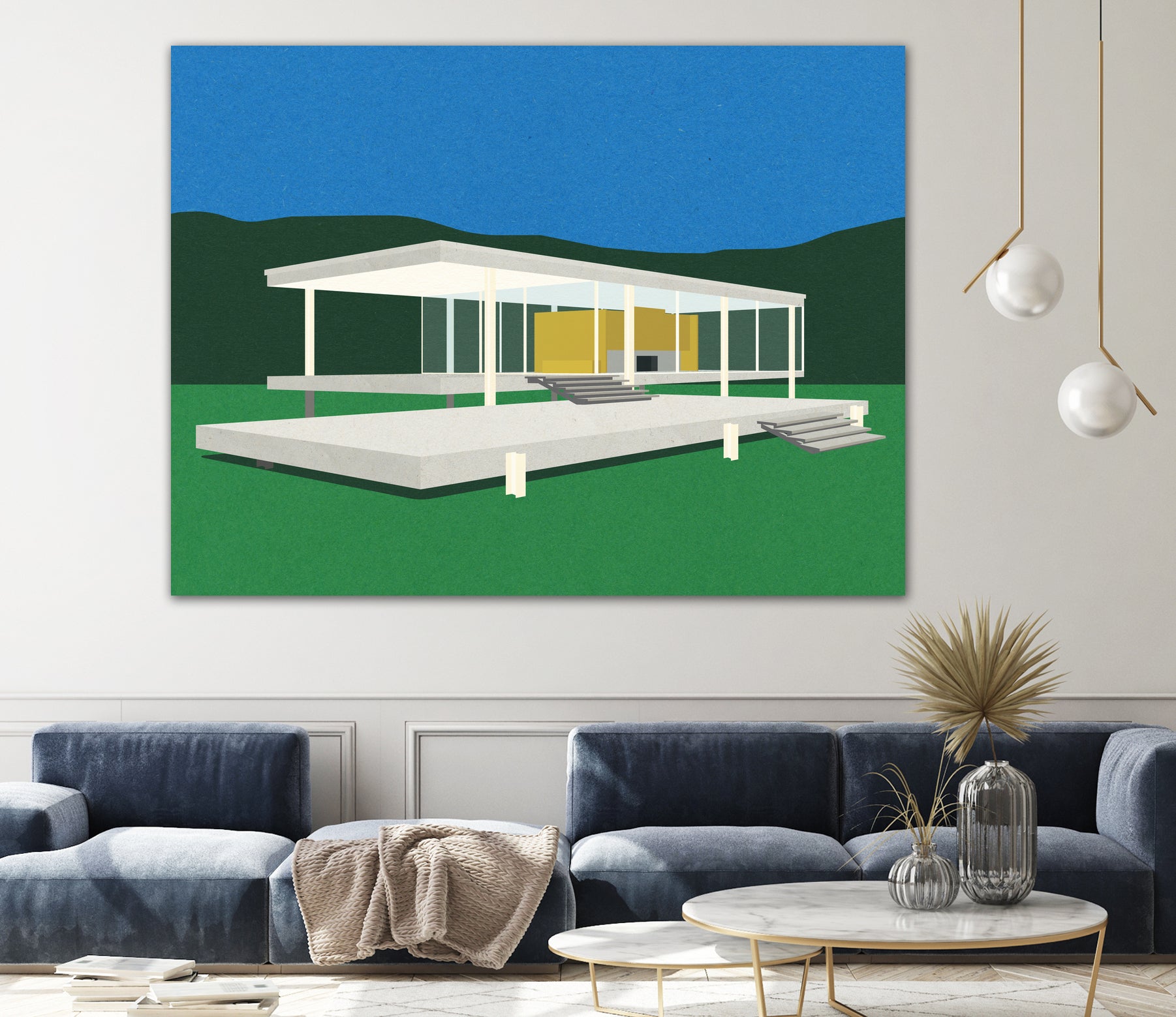 Ludwig Mies Van Der Rohe Farnsworth House by Rosi on GIANT ART - illustration rosi feist
