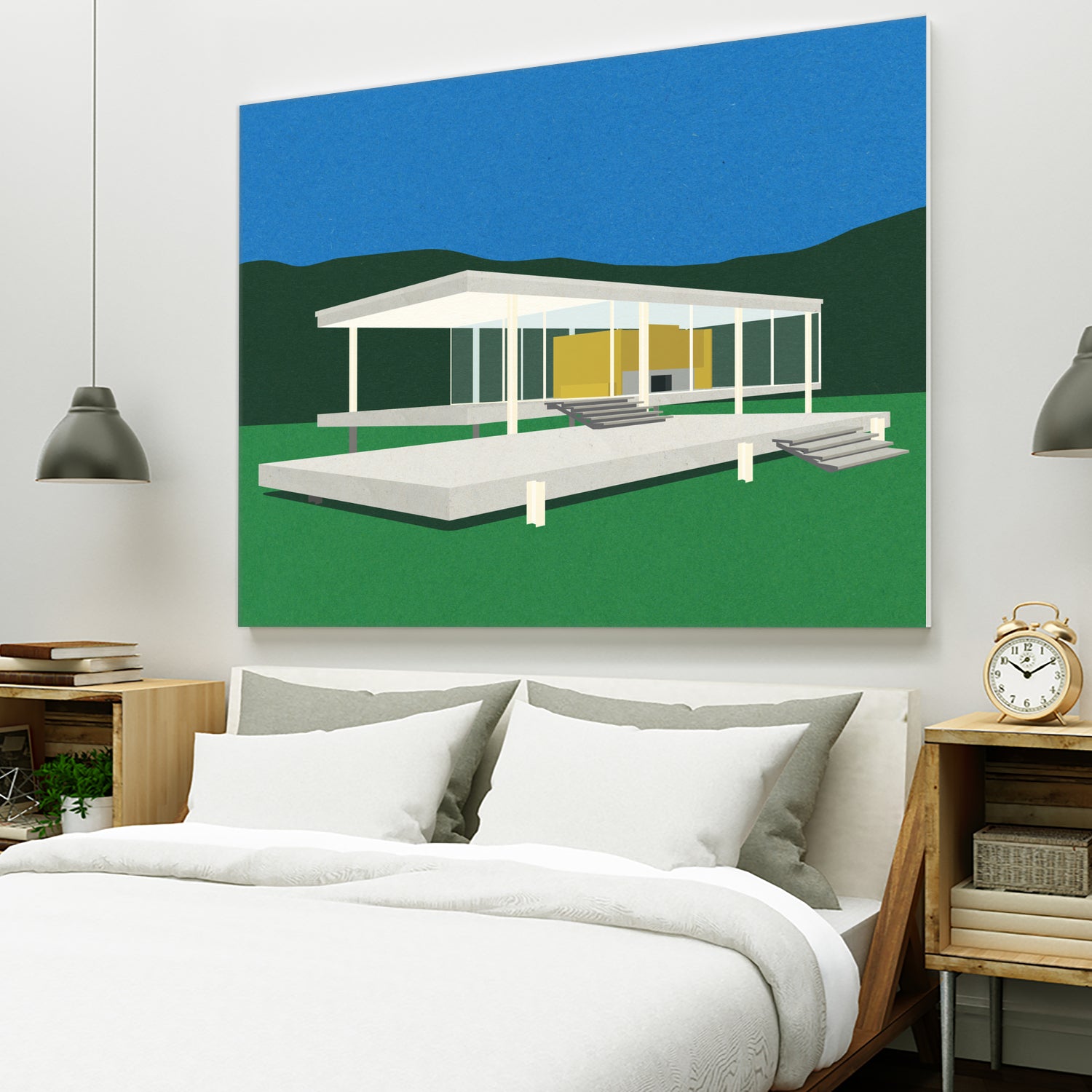 Ludwig Mies Van Der Rohe Farnsworth House by Rosi on GIANT ART - illustration rosi feist
