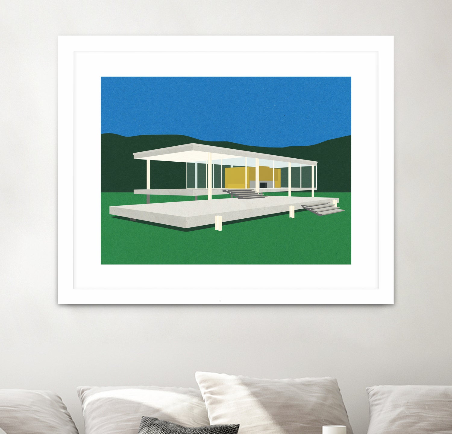 Ludwig Mies Van Der Rohe Farnsworth House by Rosi on GIANT ART - illustration rosi feist