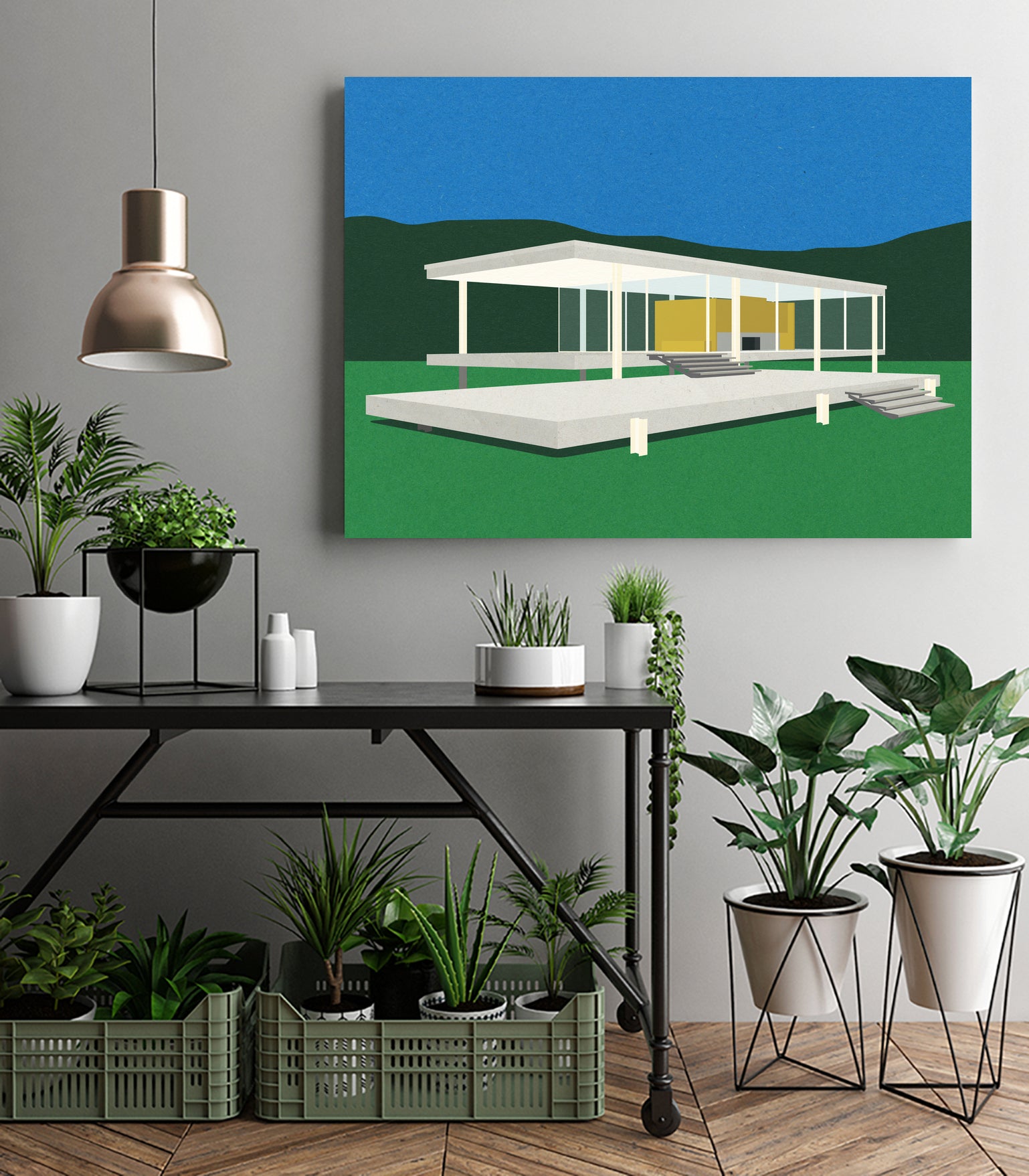 Ludwig Mies Van Der Rohe Farnsworth House by Rosi on GIANT ART - illustration rosi feist