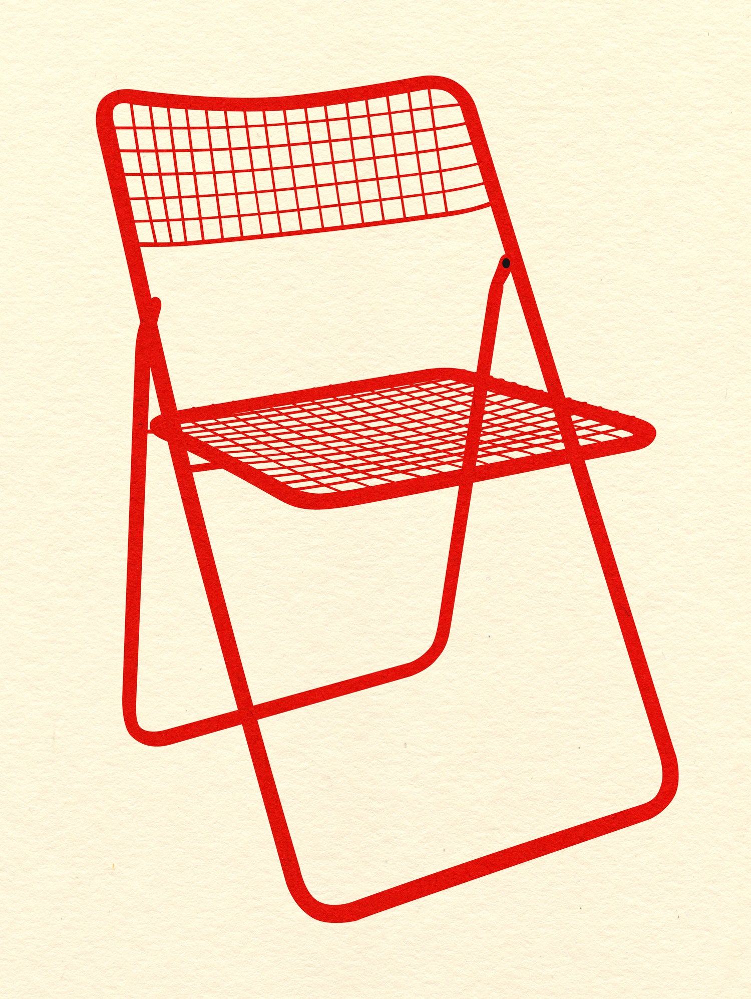 Ted Net Chair Red by Rosi on GIANT ART - illustration ikea