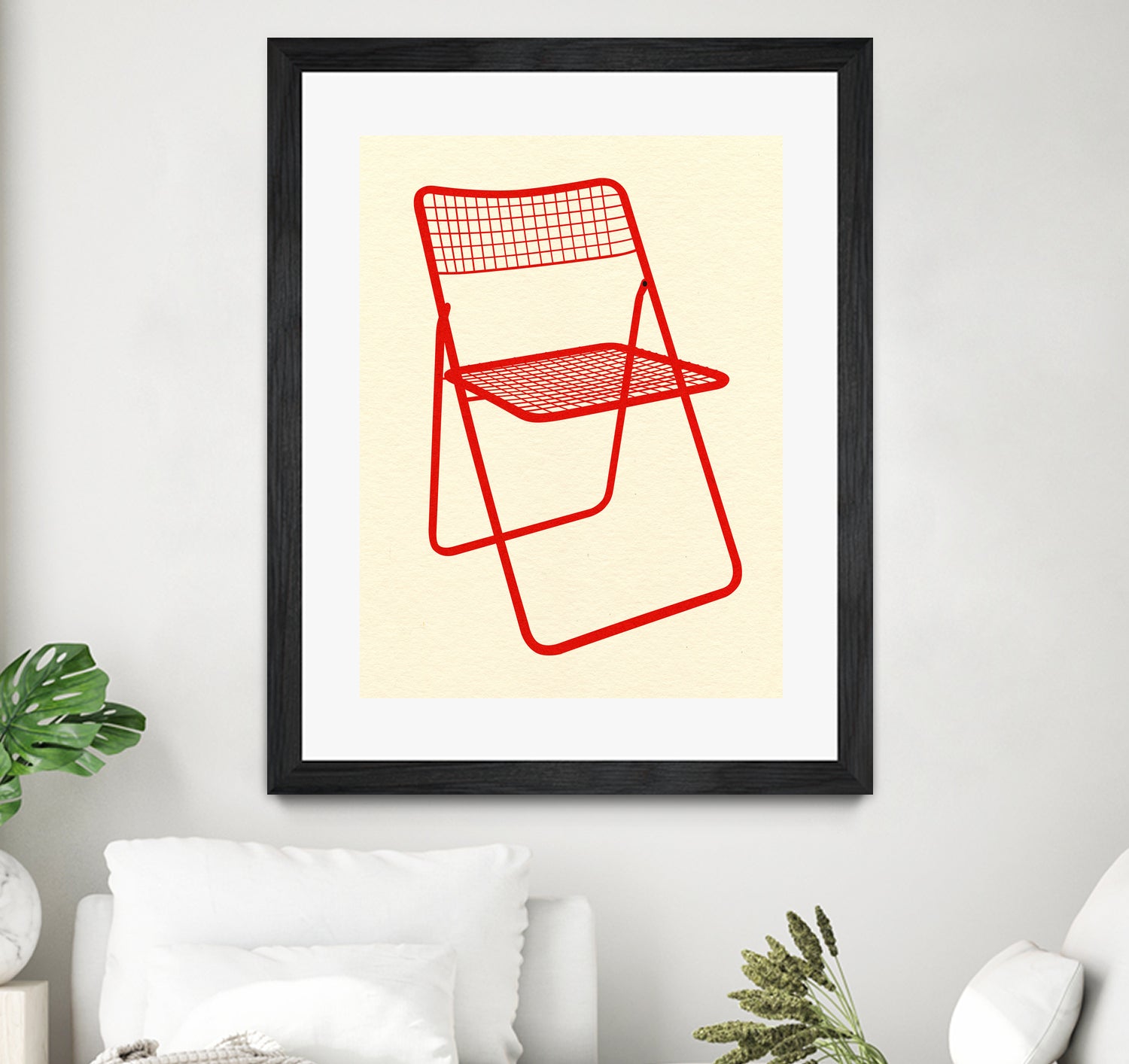 Ted Net Chair Red by Rosi on GIANT ART - illustration ikea