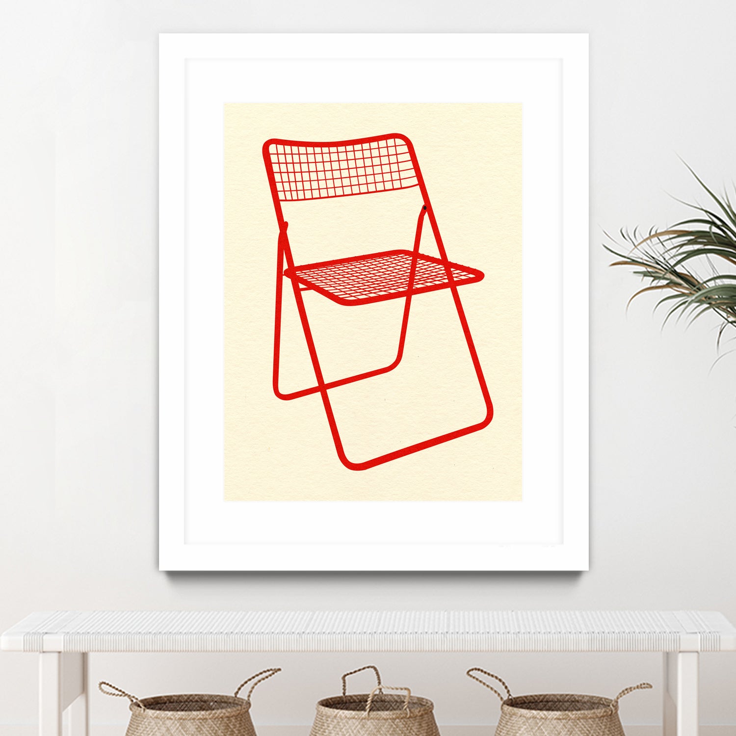Ted Net Chair Red by Rosi on GIANT ART - illustration ikea