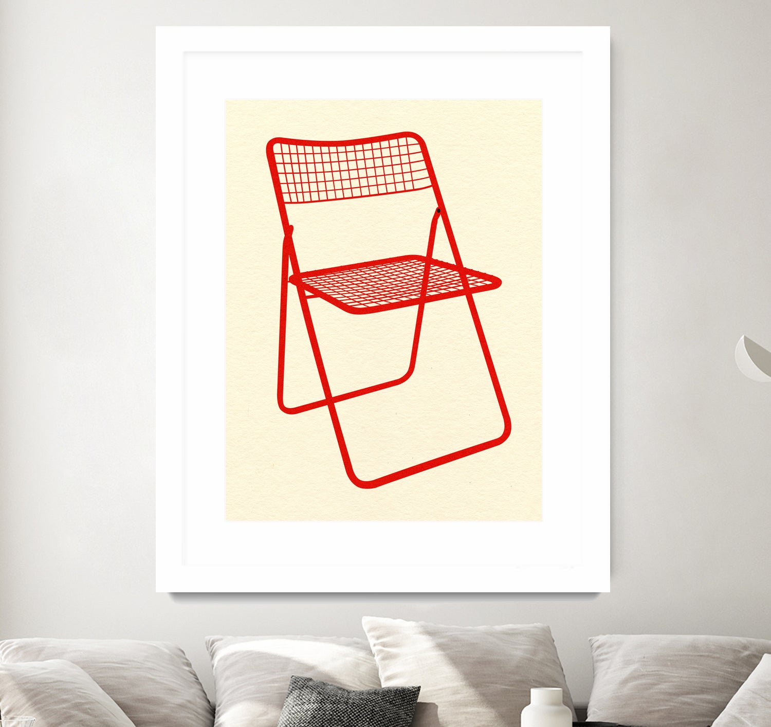 Ted Net Chair Red by Rosi on GIANT ART - illustration ikea