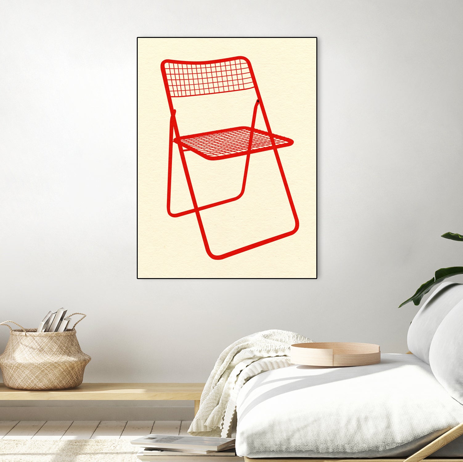 Ted Net Chair Red by Rosi on GIANT ART - illustration ikea