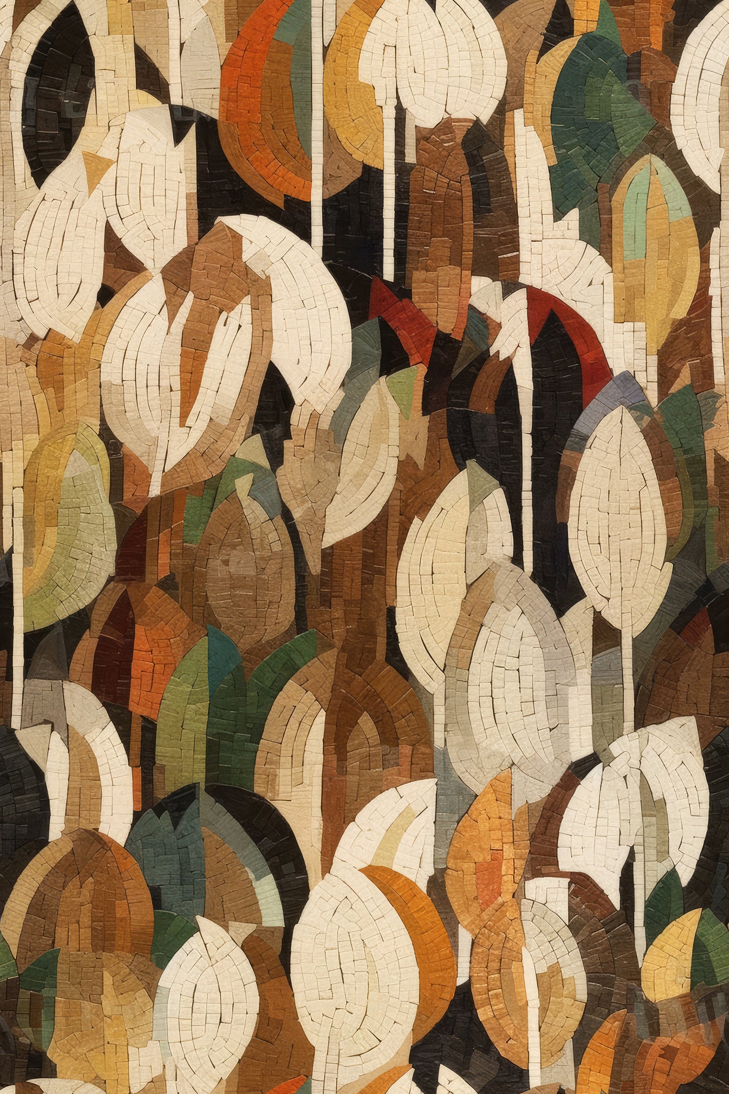 Mosaic Leafs by Treechild on GIANT ART - illustration mosaic