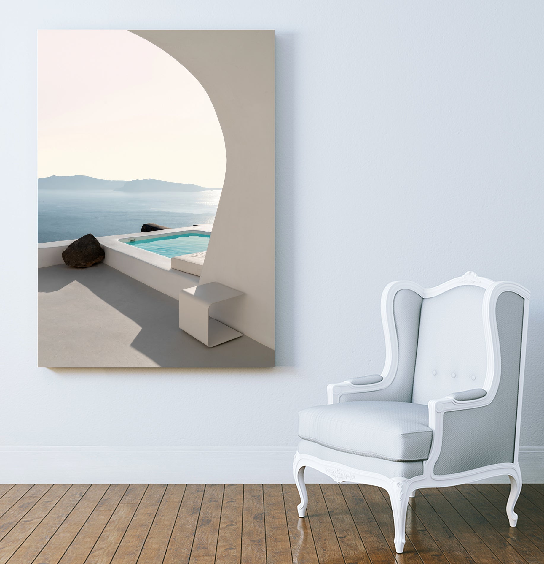 Aenaon Seaview Villa by Minorstep on GIANT ART - blue photgraphy harmony