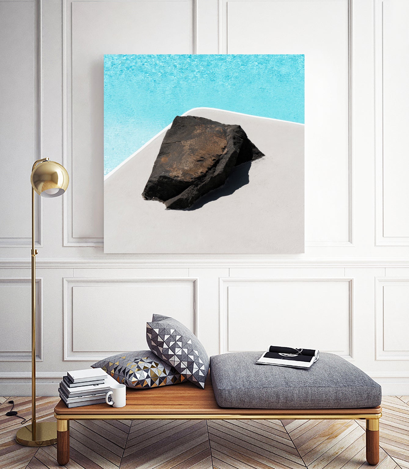 Rock By The Pool by Minorstep on GIANT ART - abstract rock
