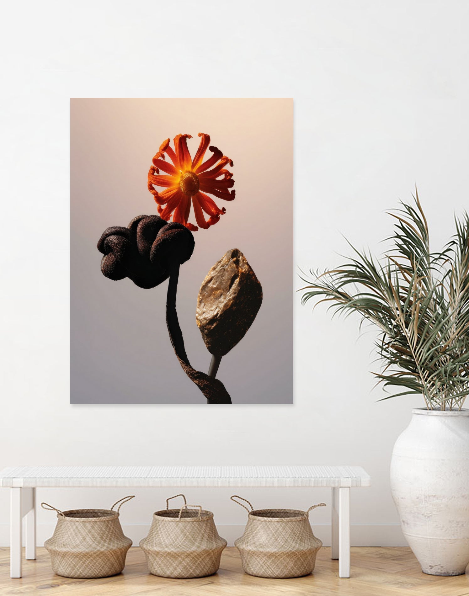 Still Life Flowers No3 by Minorstep on GIANT ART - red flowers and plants studio