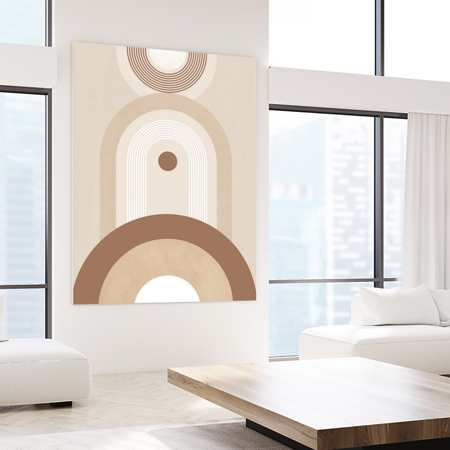 Beige Mid Century Poster by Elena Ristova on GIANT ART - abstract abstract