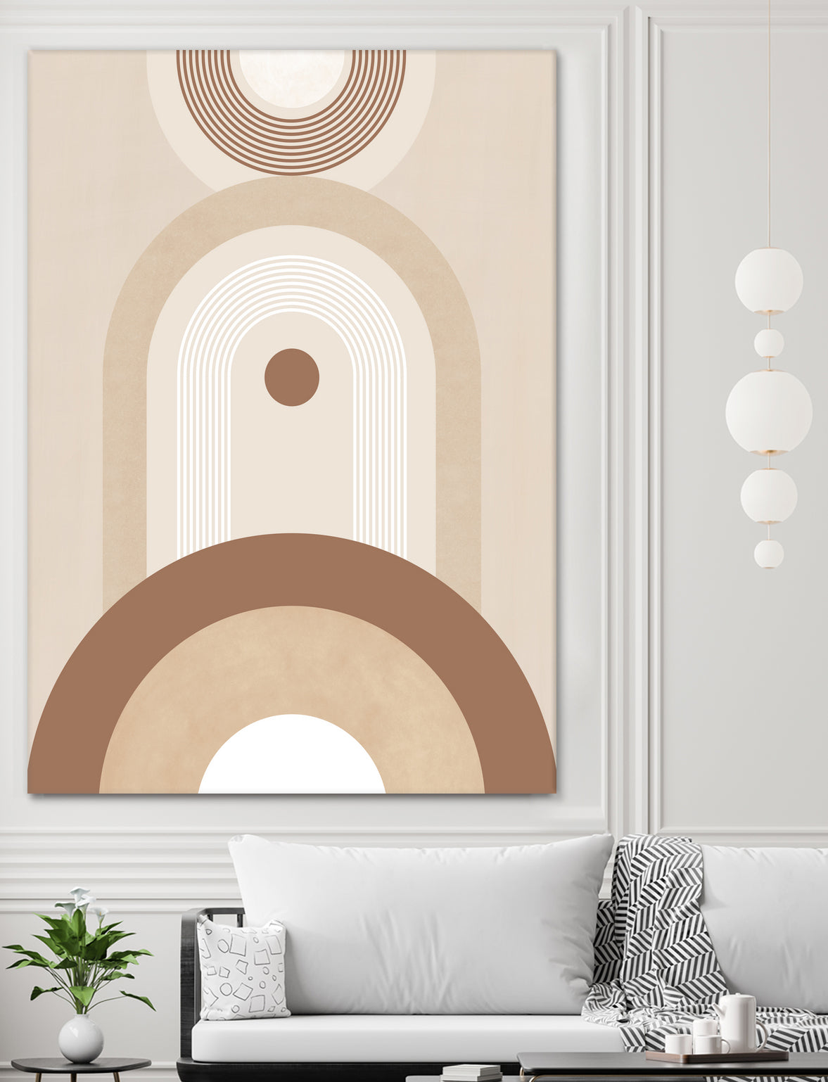 Beige Mid Century Poster by Elena Ristova on GIANT ART - abstract abstract