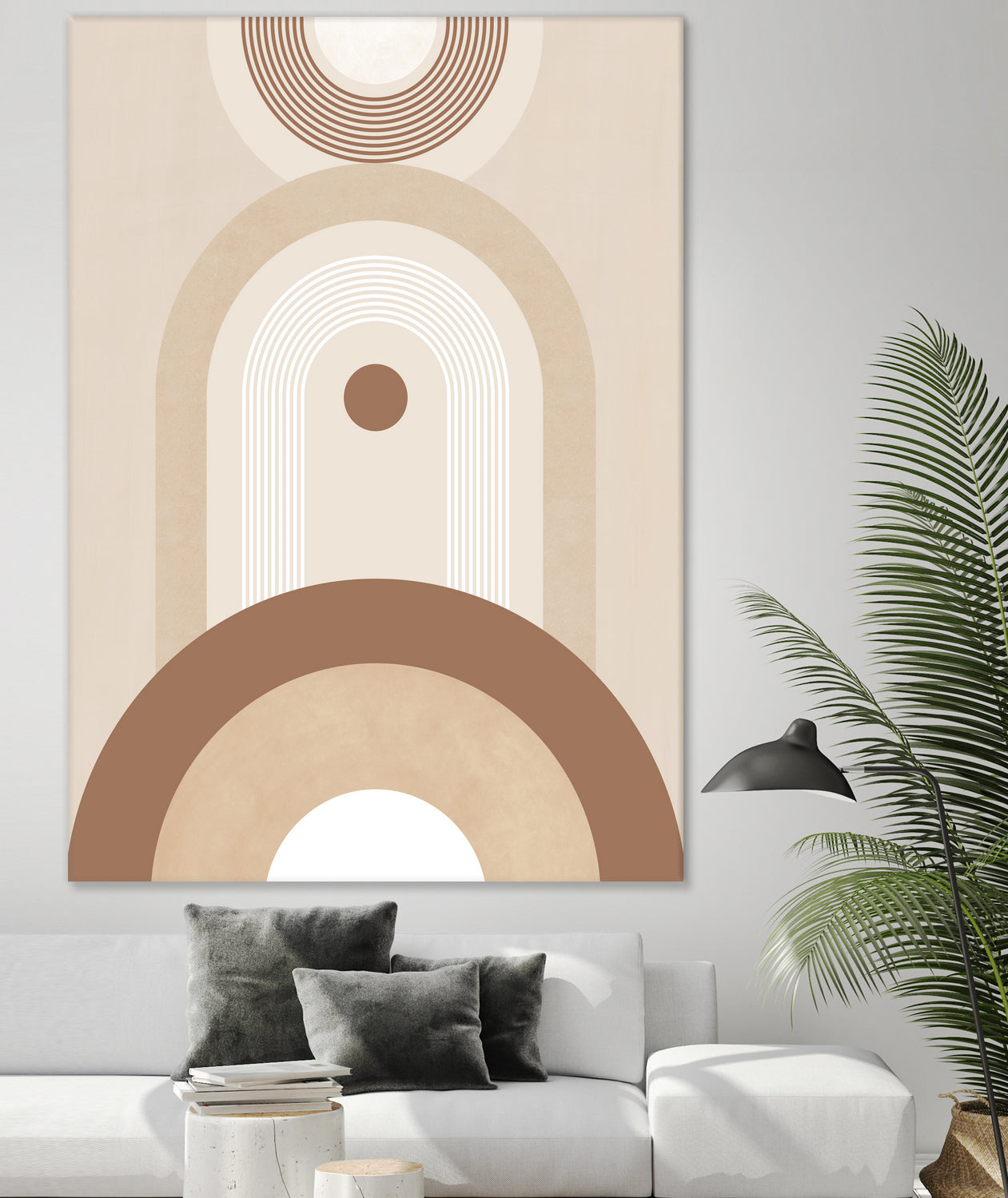 Beige Mid Century Poster by Elena Ristova on GIANT ART - abstract abstract