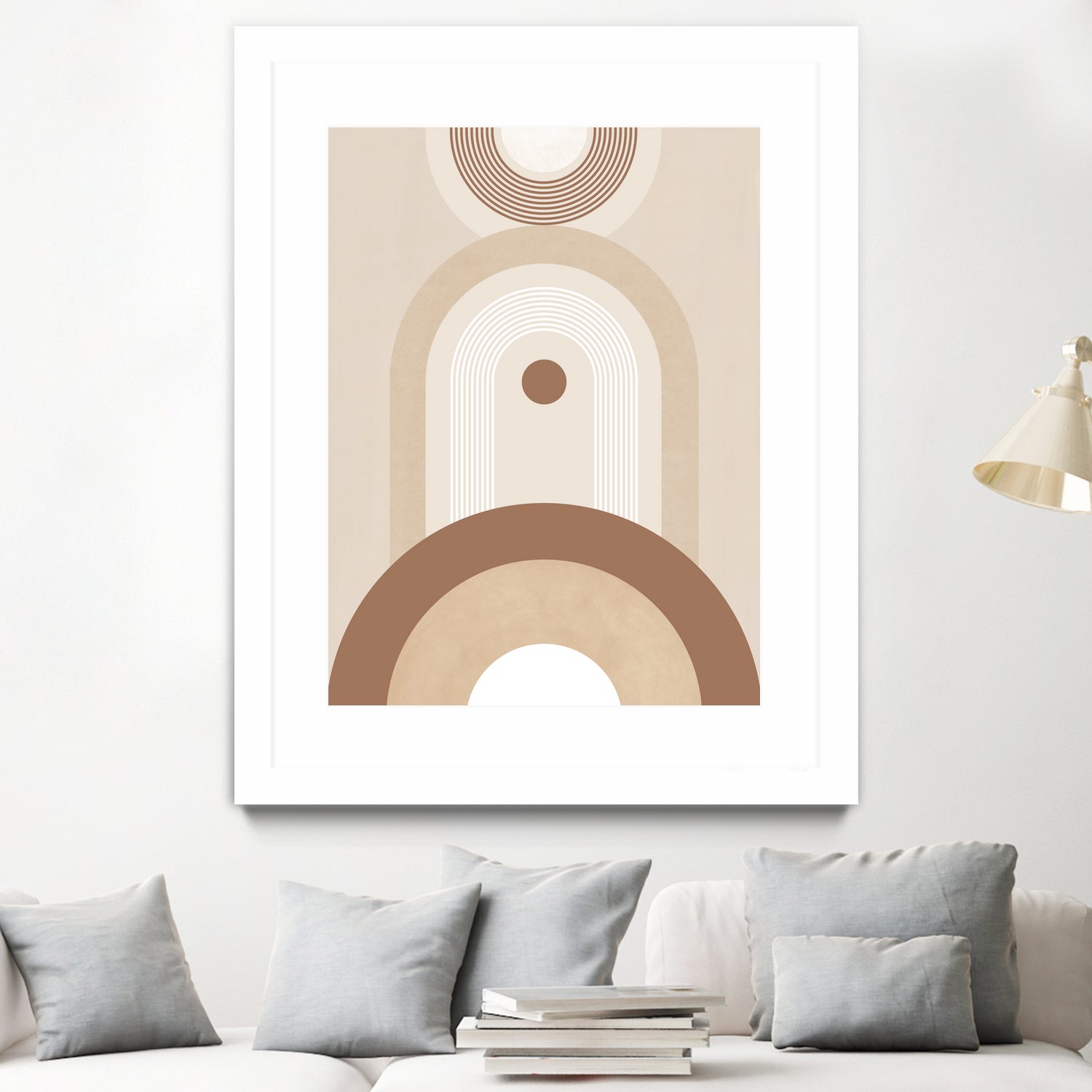 Beige Mid Century Poster by Elena Ristova on GIANT ART - abstract abstract