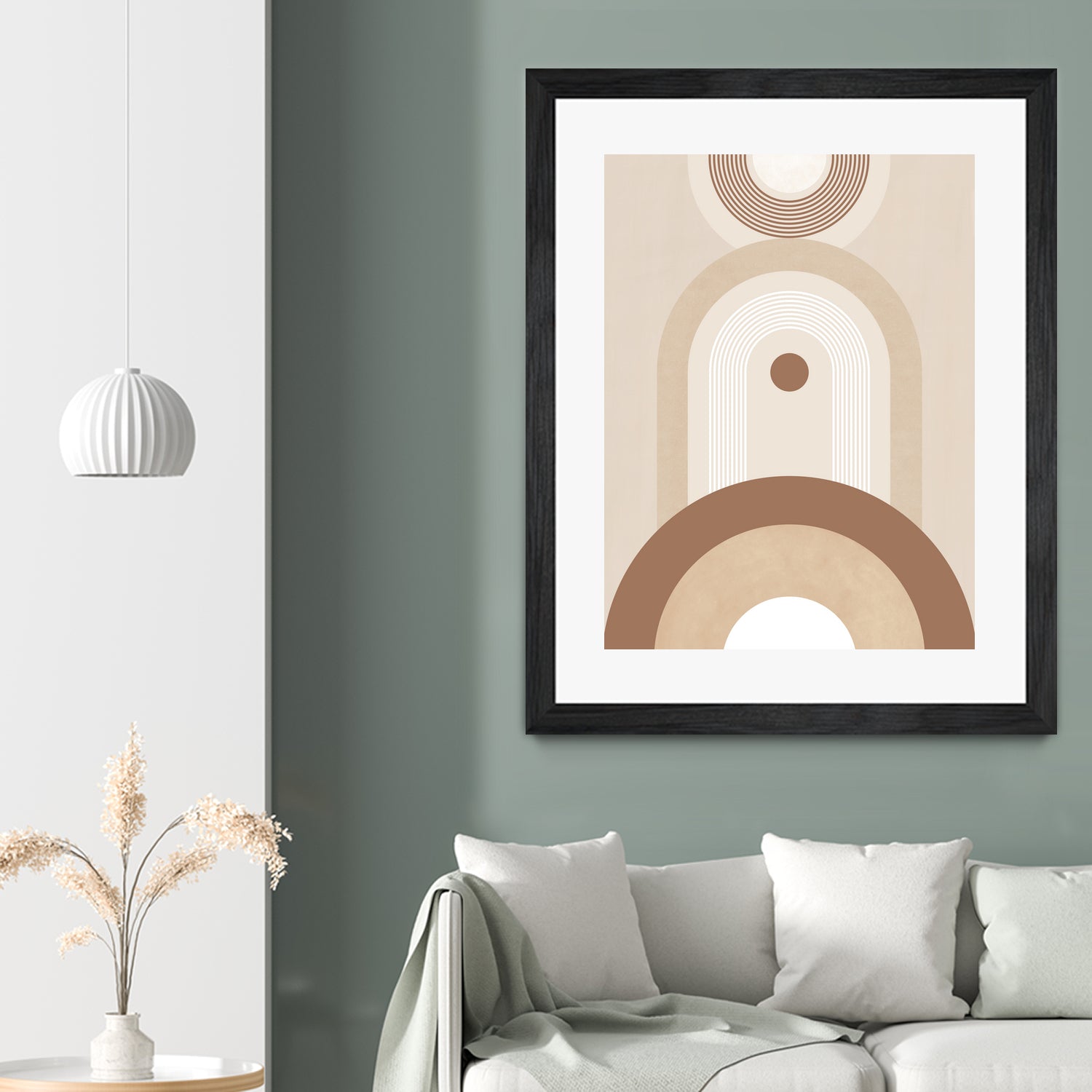 Beige Mid Century Poster by Elena Ristova on GIANT ART - abstract abstract