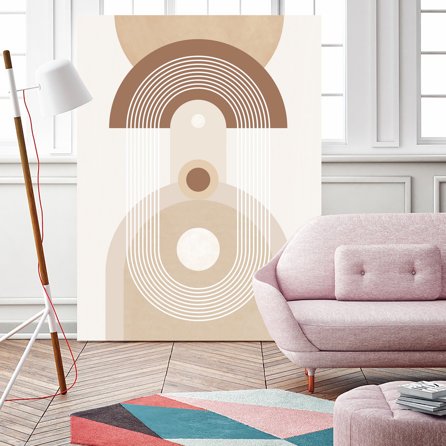 Beige Mid Century Poster by Elena Ristova on GIANT ART - abstract abstract