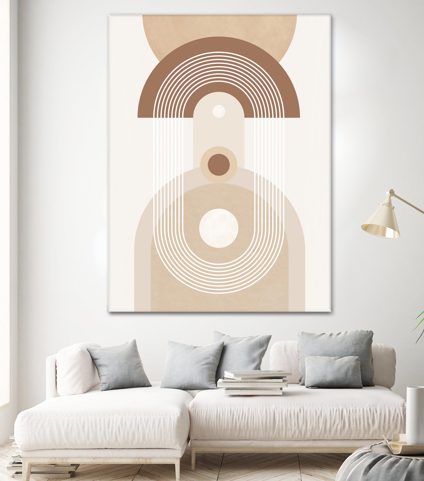 Beige Mid Century Poster by Elena Ristova on GIANT ART - abstract abstract