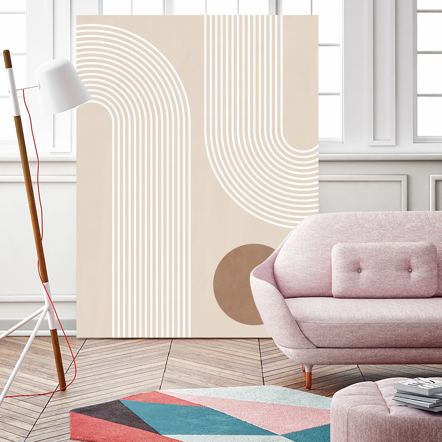 Beige Arc Poster by Elena Ristova on GIANT ART - abstract abstract