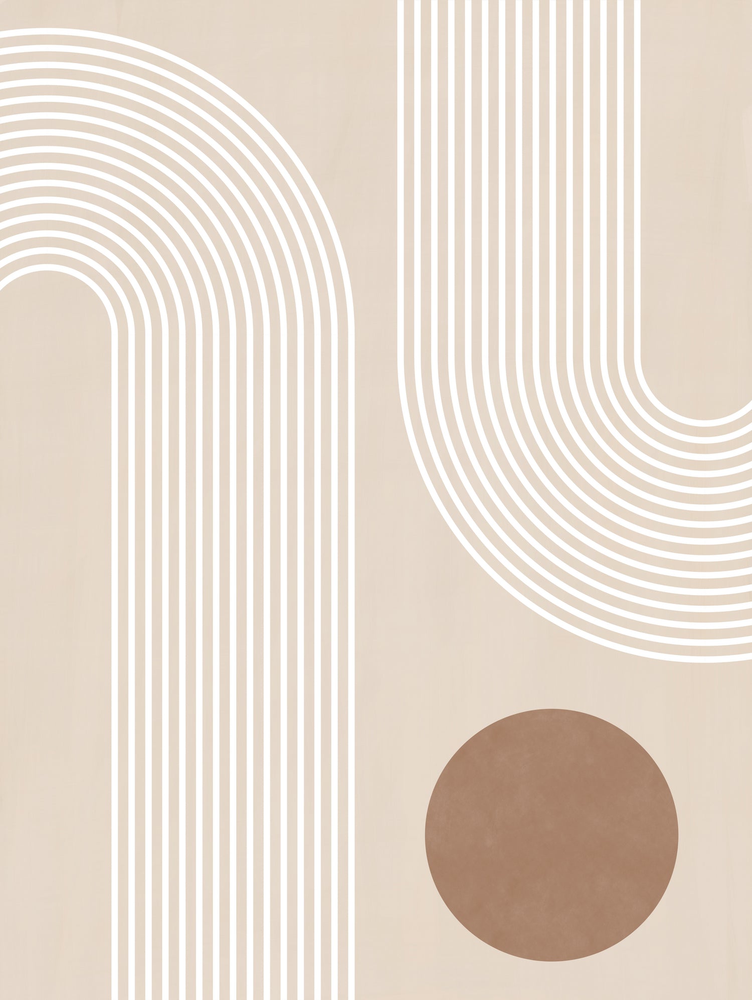 Beige Arc Poster by Elena Ristova on GIANT ART - abstract abstract