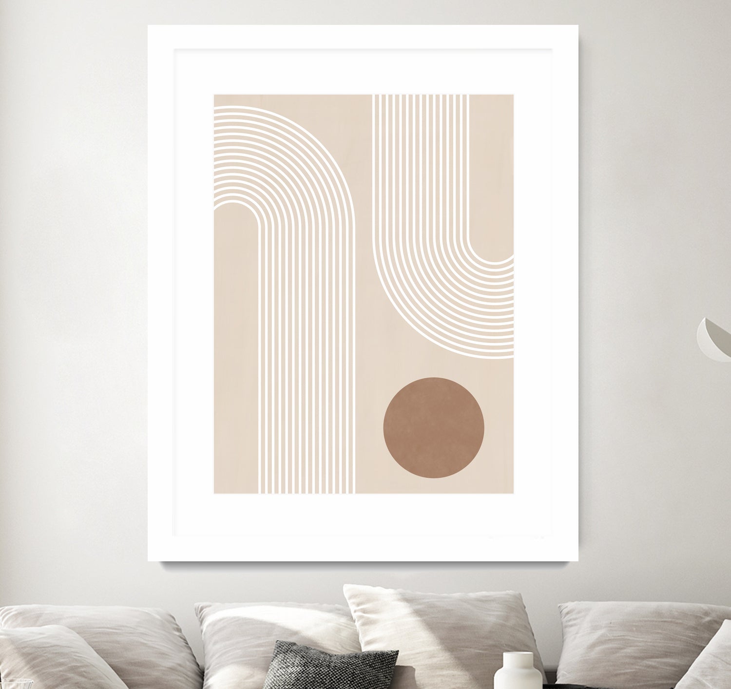 Beige Arc Poster by Elena Ristova on GIANT ART - abstract abstract