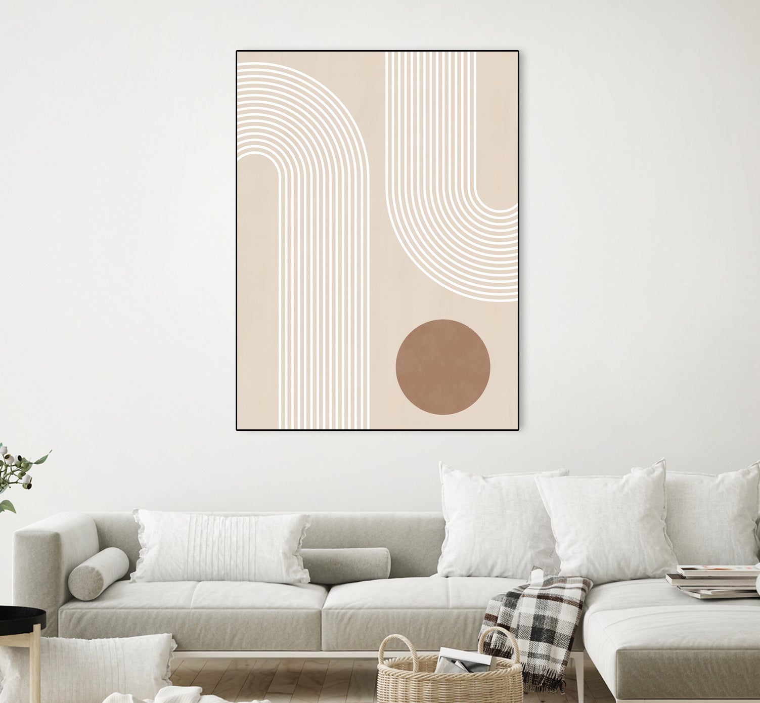 Beige Arc Poster by Elena Ristova on GIANT ART - abstract abstract