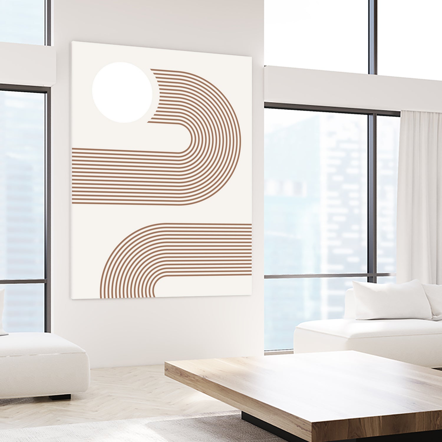 Beige Arc Poster by Elena Ristova on GIANT ART - abstract abstract