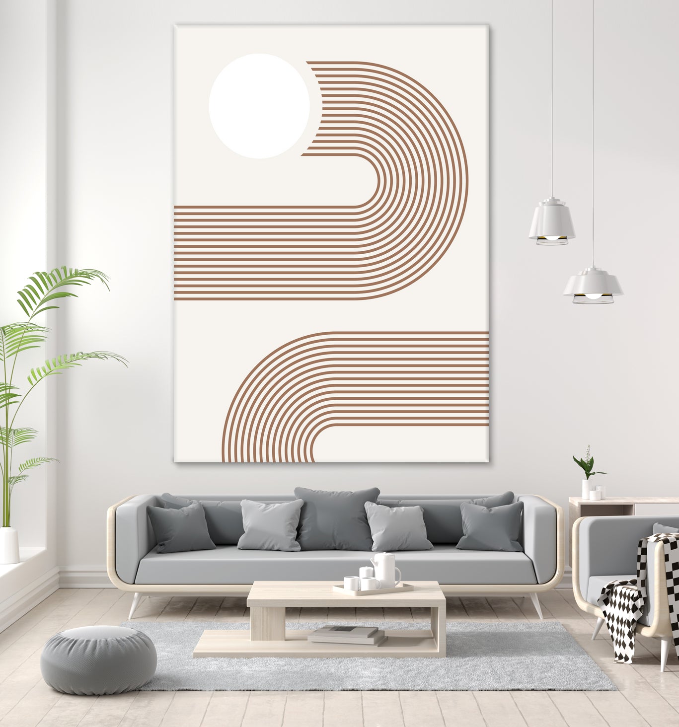 Beige Arc Poster by Elena Ristova on GIANT ART - abstract abstract