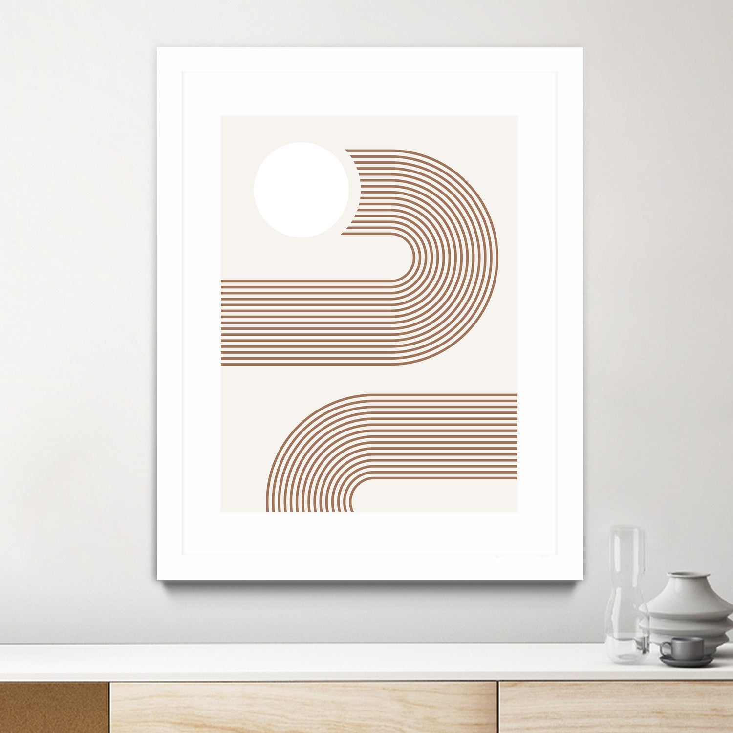 Beige Arc Poster by Elena Ristova on GIANT ART - abstract abstract