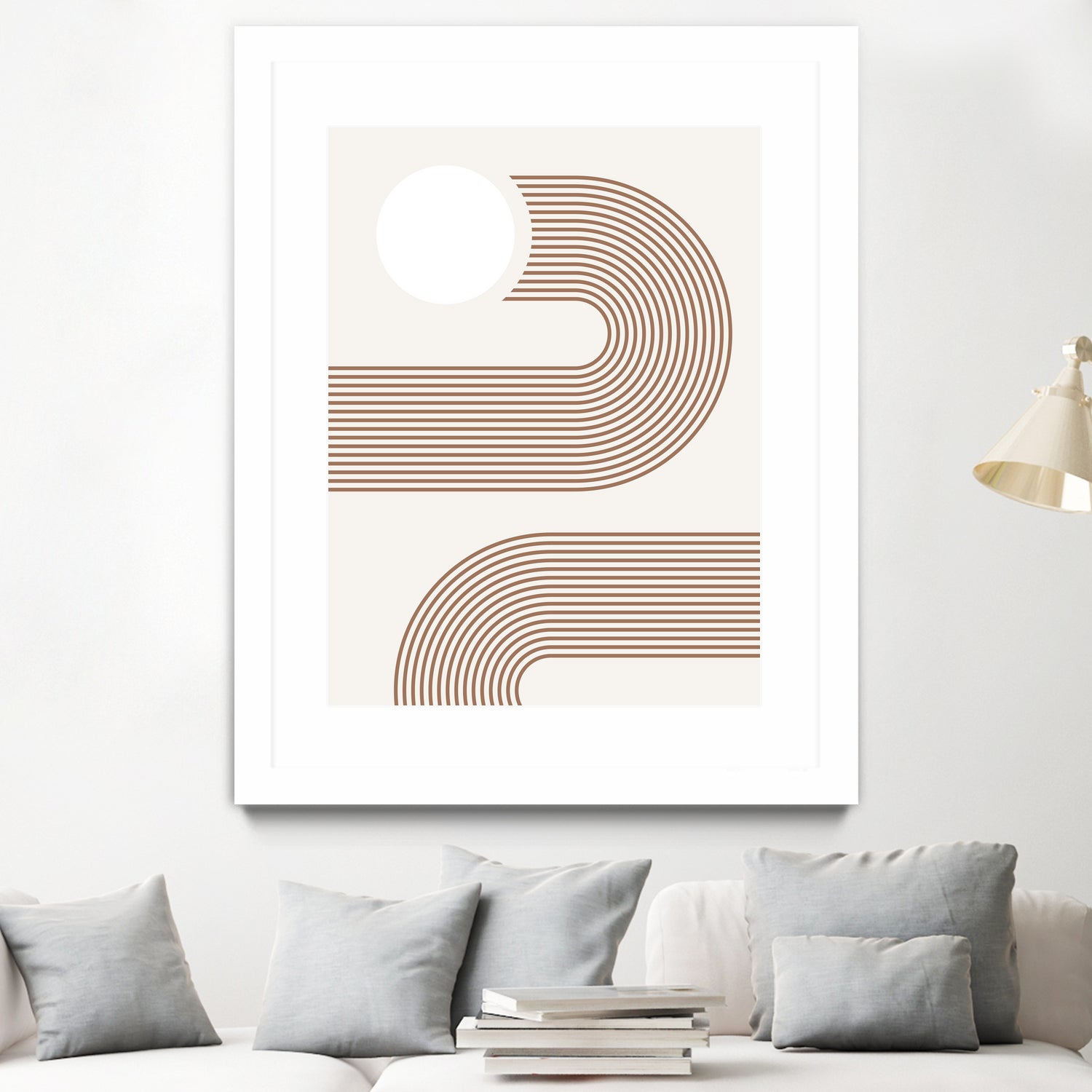 Beige Arc Poster by Elena Ristova on GIANT ART - abstract abstract