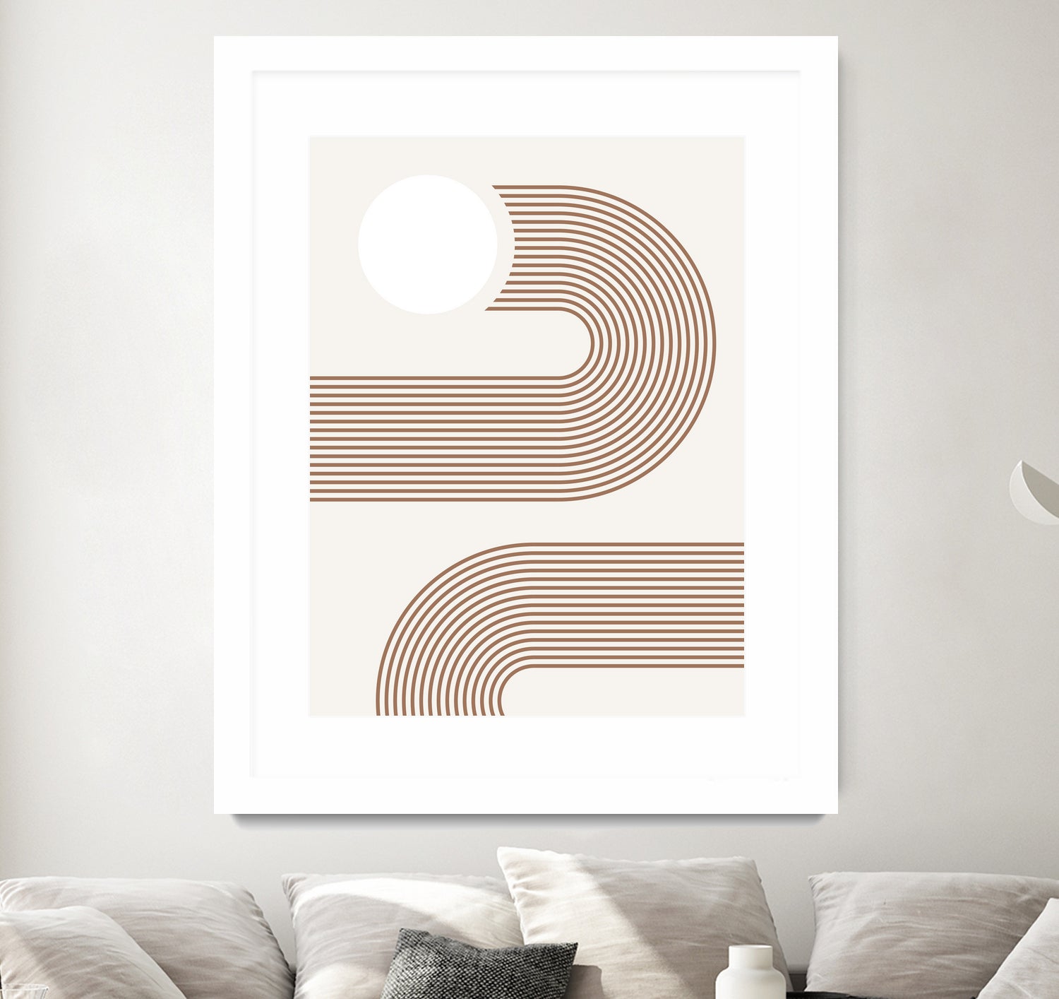 Beige Arc Poster by Elena Ristova on GIANT ART - abstract abstract
