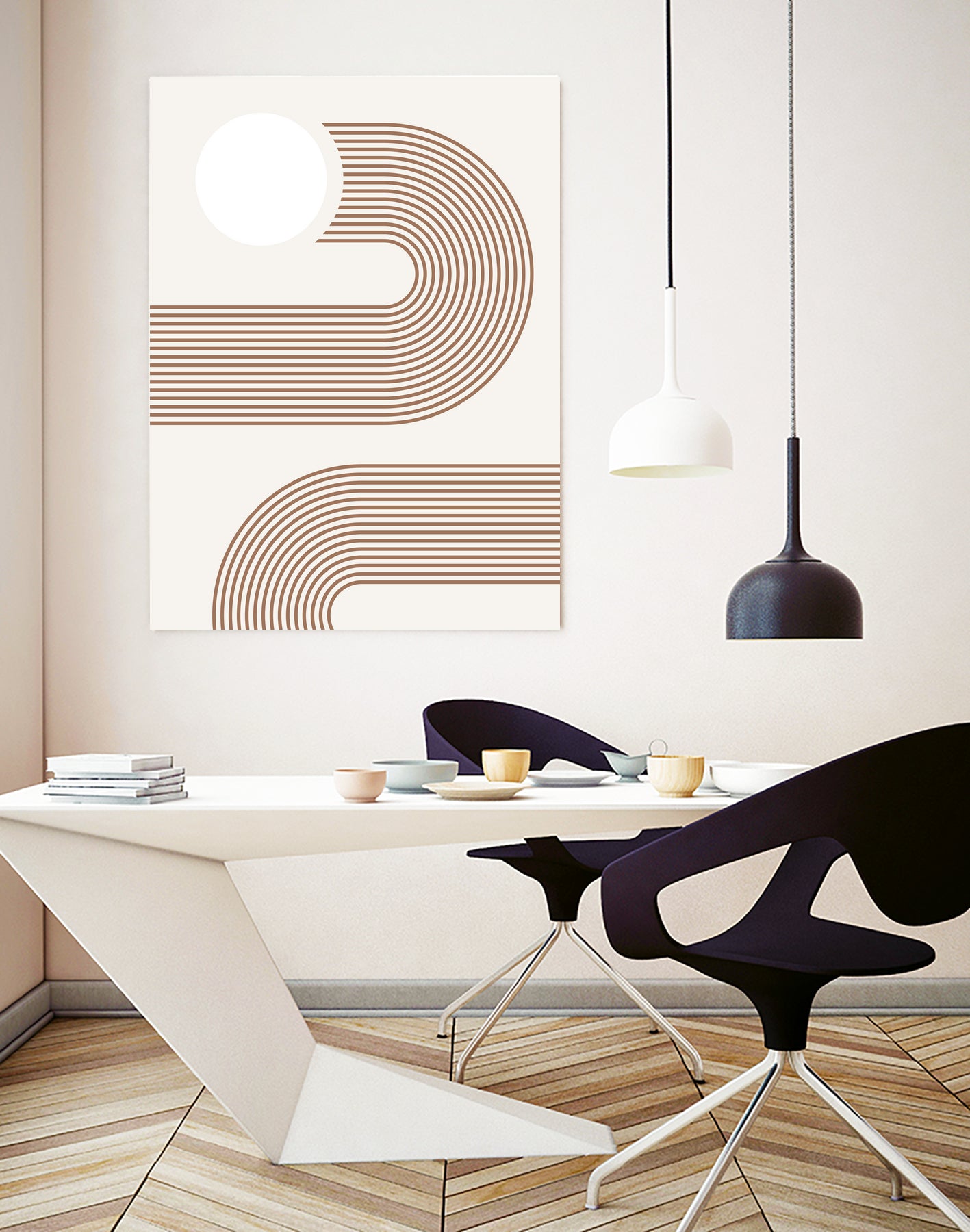 Beige Arc Poster by Elena Ristova on GIANT ART - abstract abstract