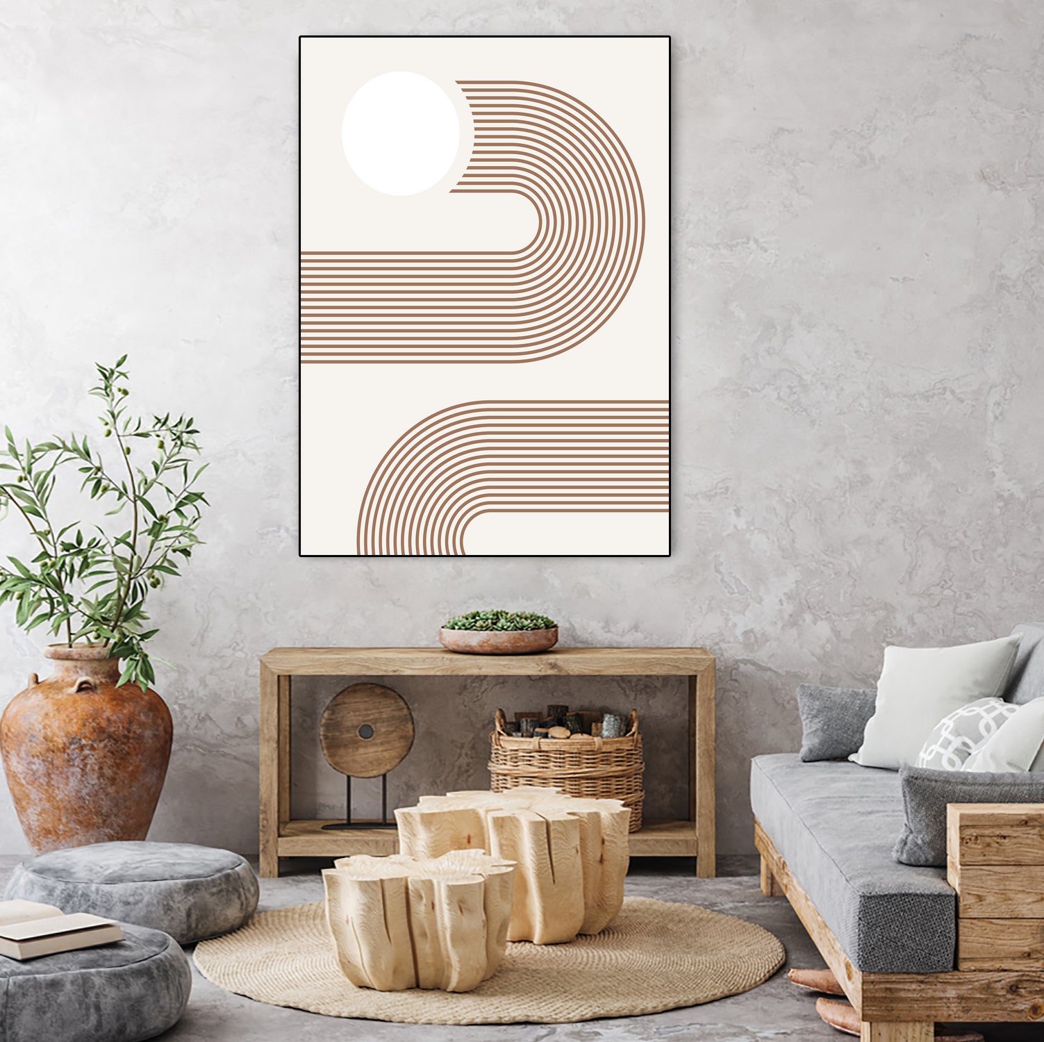 Beige Arc Poster by Elena Ristova on GIANT ART - abstract abstract