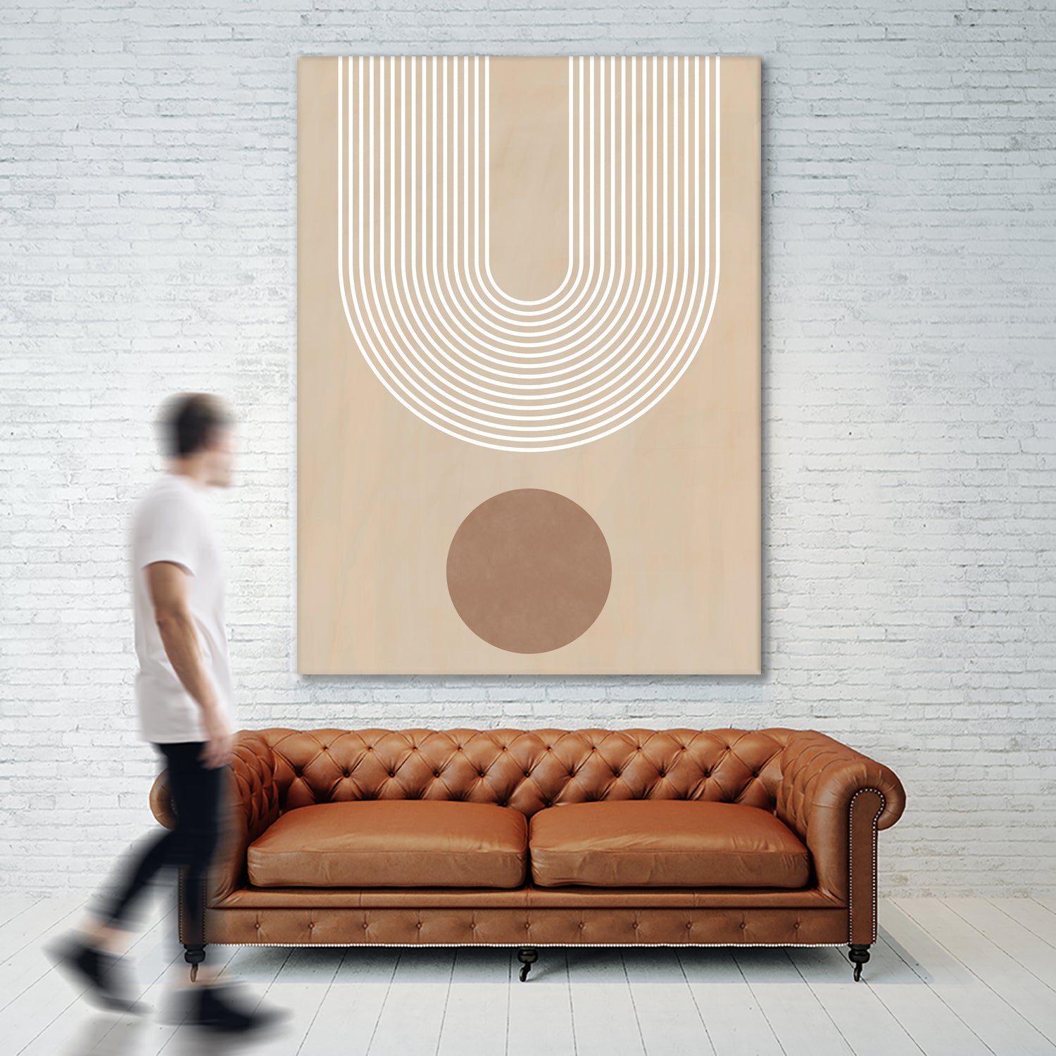 Beige Arc Poster by Elena Ristova on GIANT ART - abstract abstract