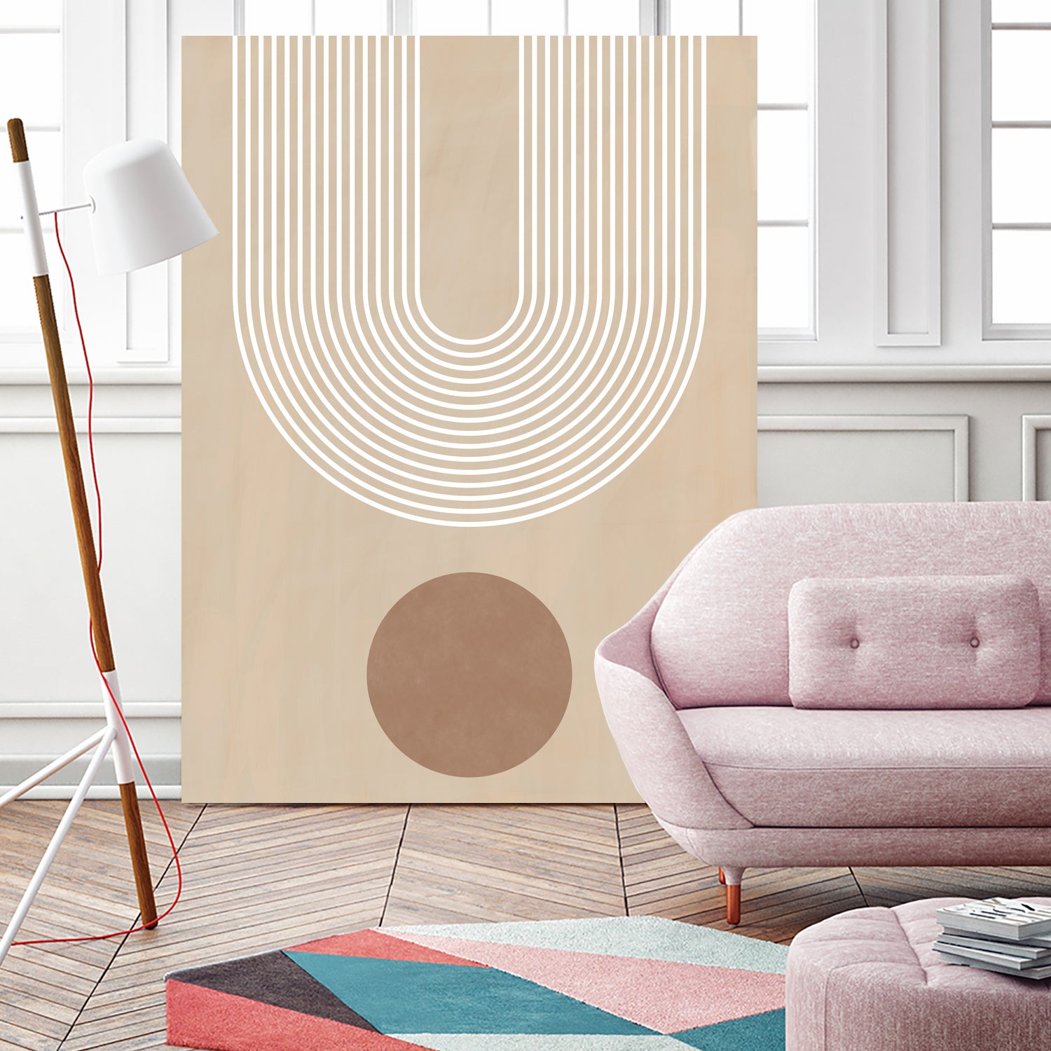 Beige Arc Poster by Elena Ristova on GIANT ART - abstract abstract