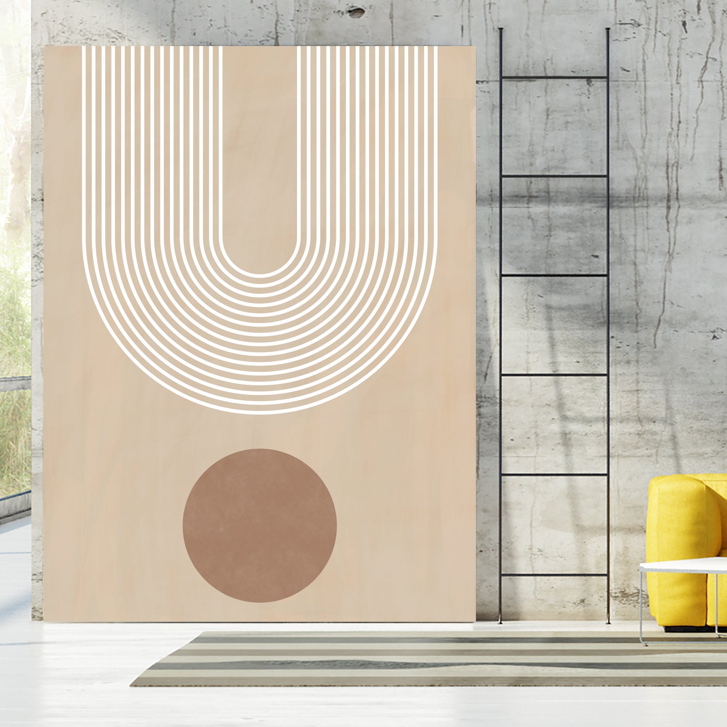 Beige Arc Poster by Elena Ristova on GIANT ART - abstract abstract