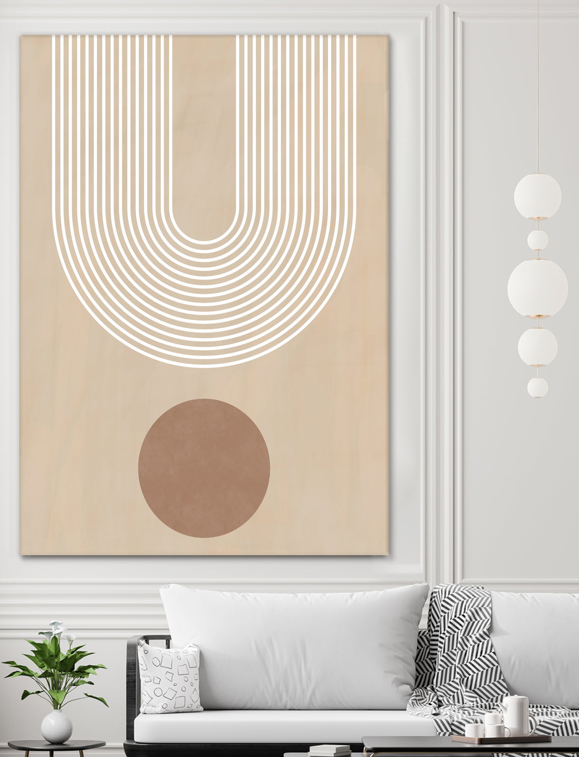 Beige Arc Poster by Elena Ristova on GIANT ART - abstract abstract