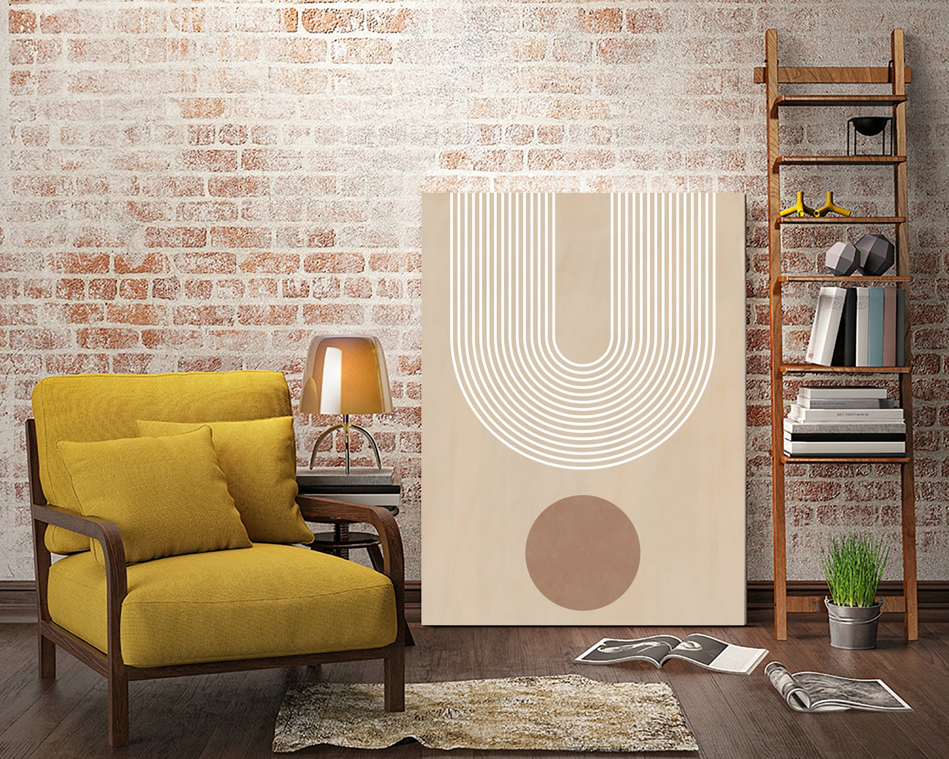 Beige Arc Poster by Elena Ristova on GIANT ART - abstract abstract