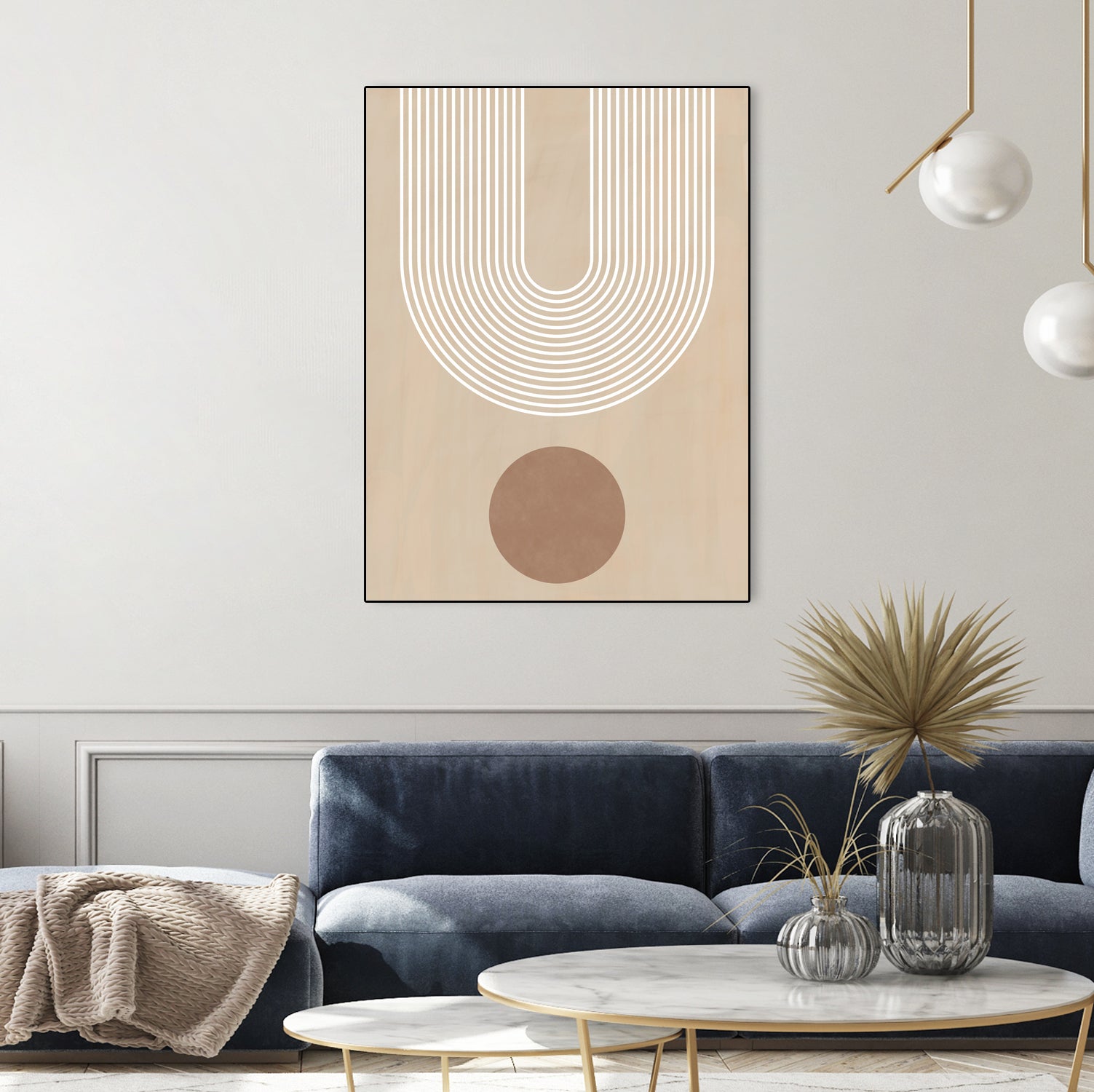 Beige Arc Poster by Elena Ristova on GIANT ART - abstract abstract