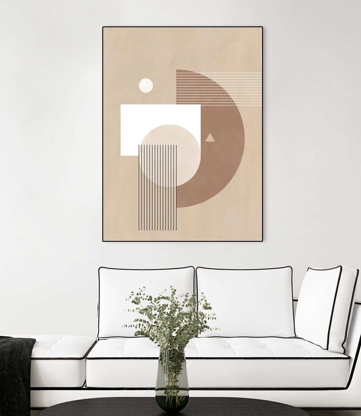 Neutral Semicircles Poster by Elena Ristova on GIANT ART - abstract abstract