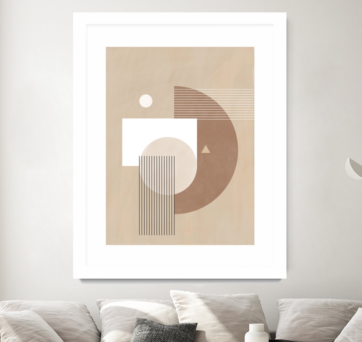 Neutral Semicircles Poster by Elena Ristova on GIANT ART - abstract abstract