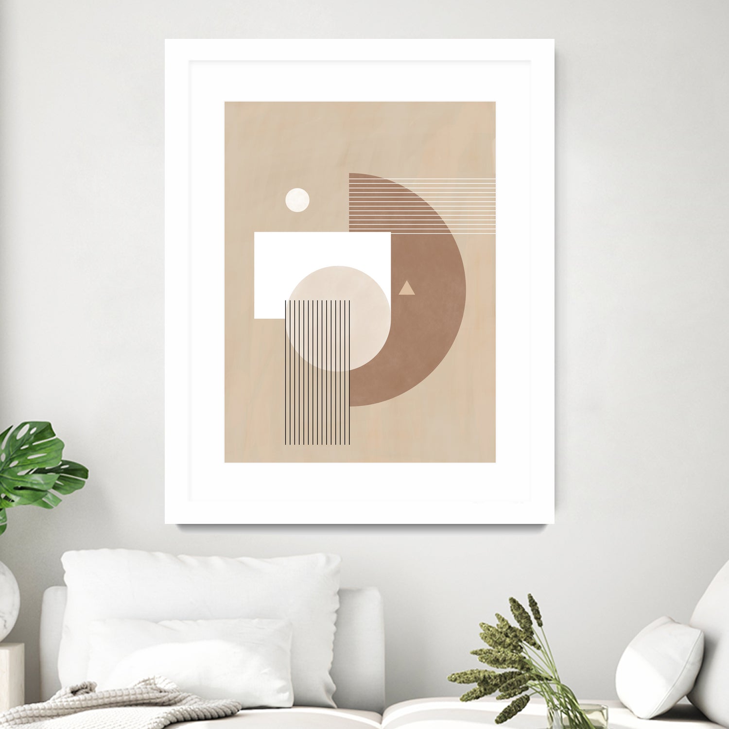 Neutral Semicircles Poster by Elena Ristova on GIANT ART - abstract abstract
