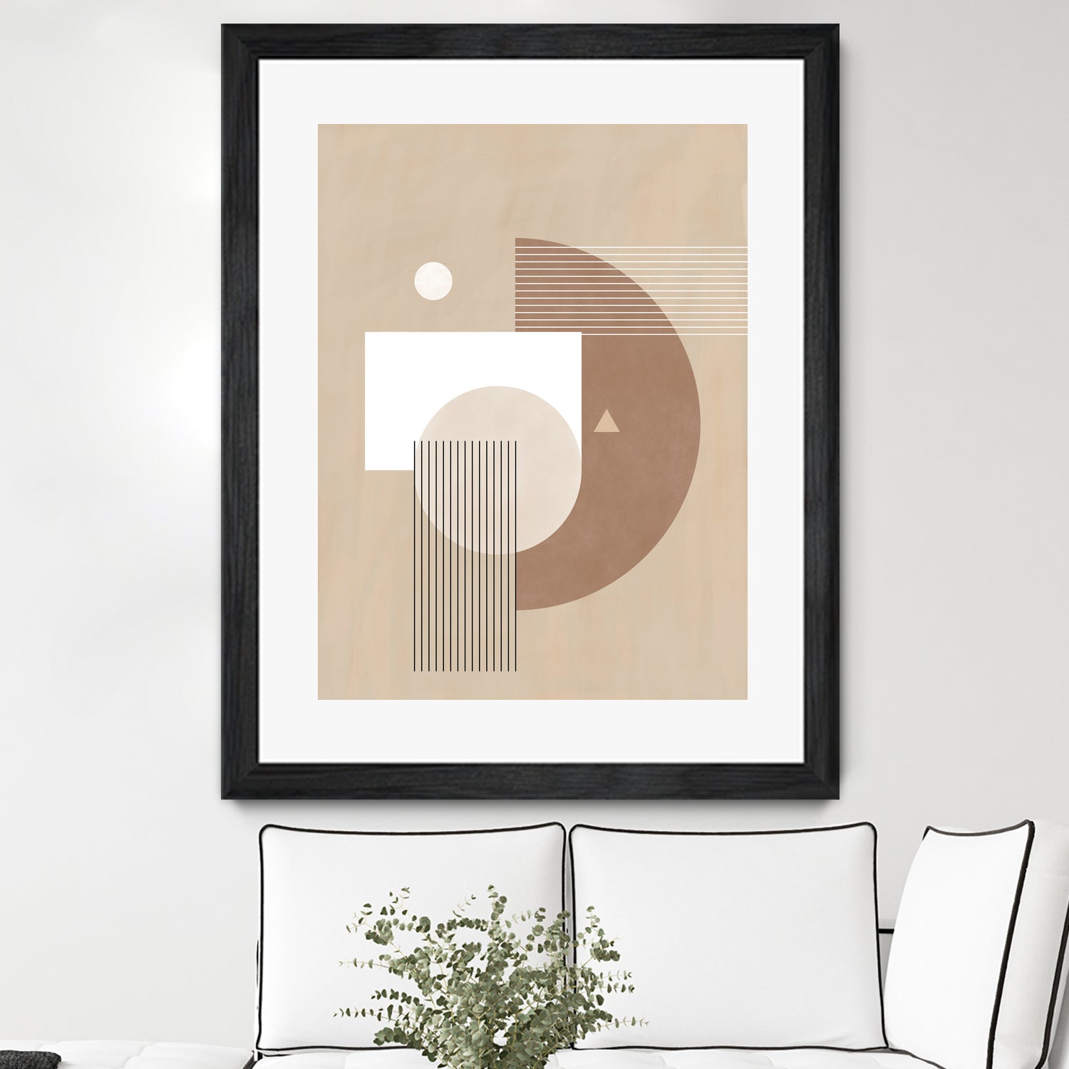 Neutral Semicircles Poster by Elena Ristova on GIANT ART - abstract abstract