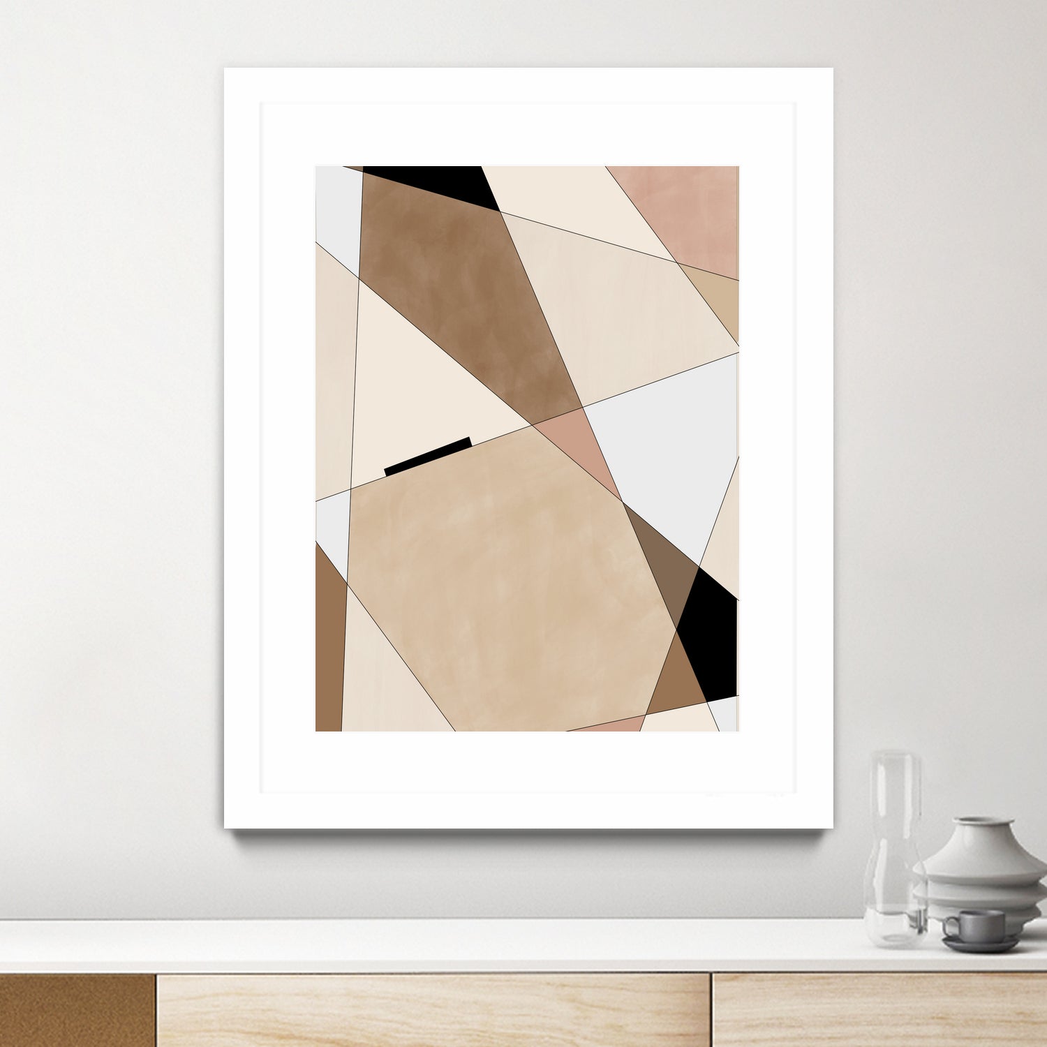 Geometric Beige art No.1 by Elena on GIANT ART - illustration beige