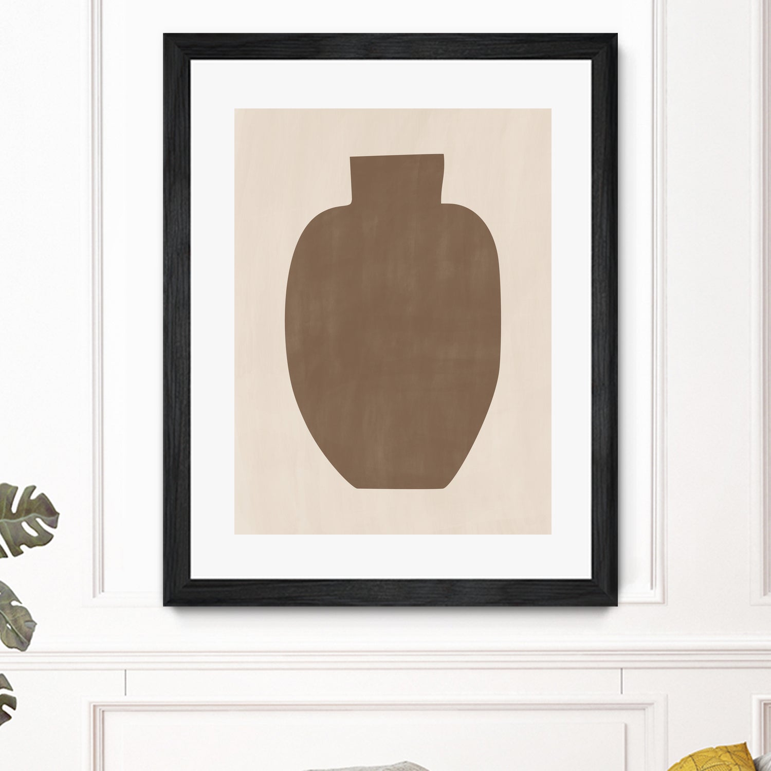 Brown Silhouette of a Vase by Elena Ristova on GIANT ART - minimalist art abstract minimalist art
